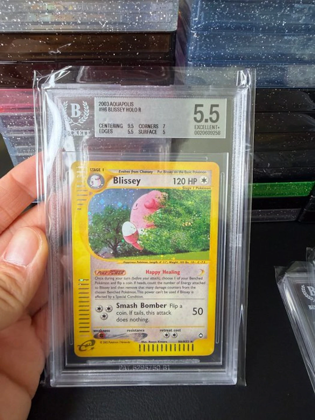 Pokémon - 1 Graded card - Blissey H6 Foil - Beckett 5.5 - WOTC - Aquapolis