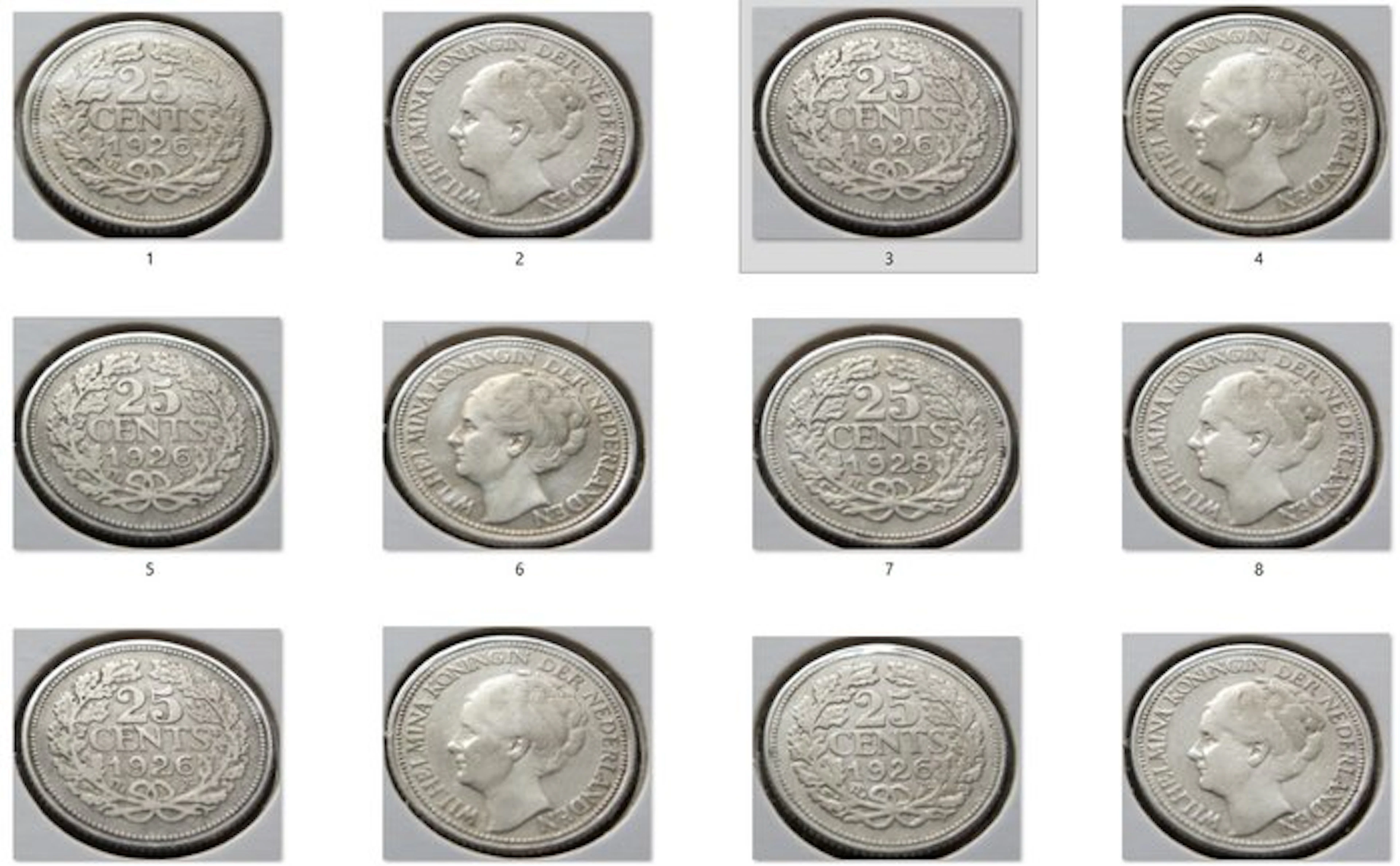 Netherlands. Wilhelmina. 10, 25 Cents 1920/1941 (No reserve price)