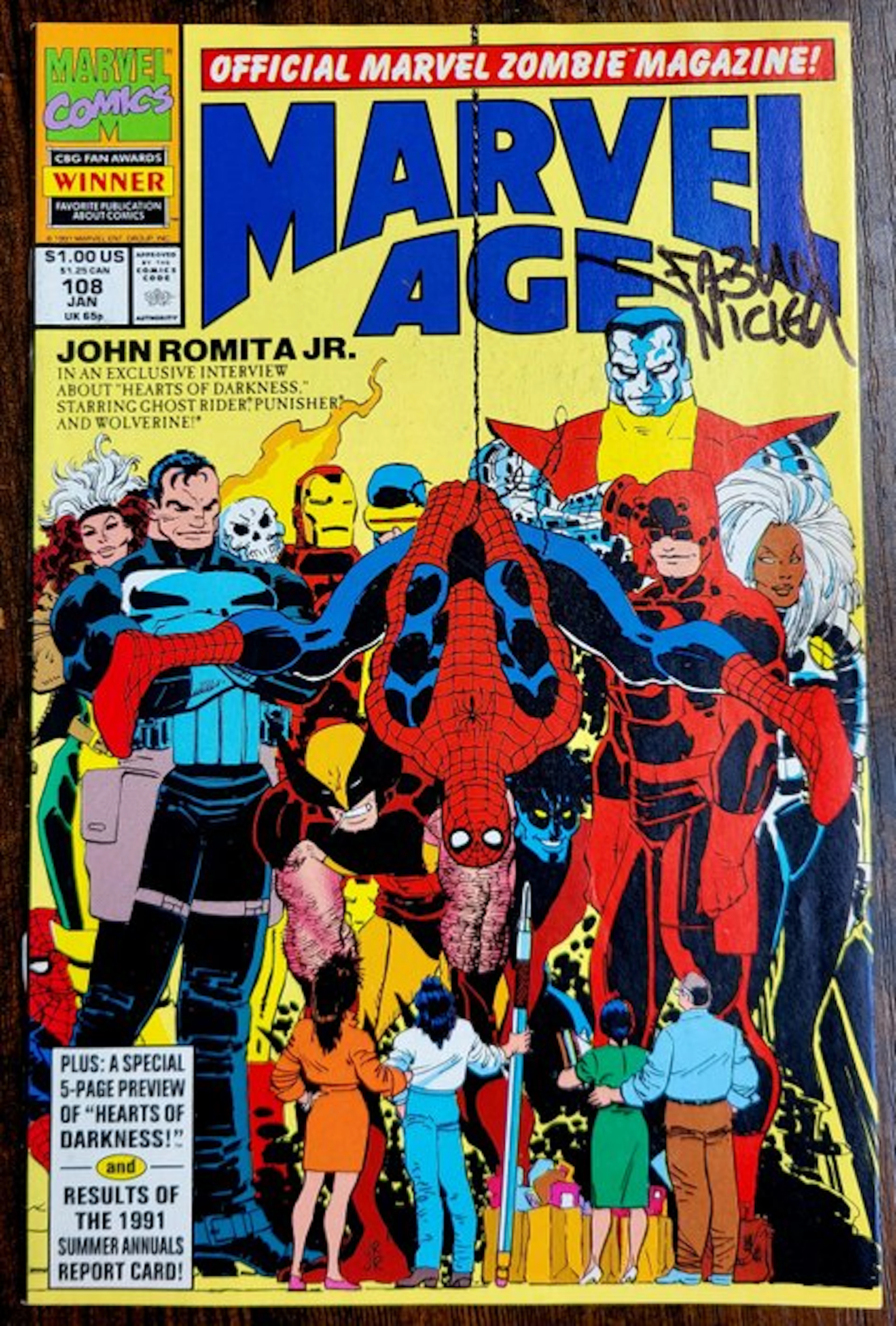 Lots 3 comics signed Marvel Vintage 1992-2010 - Signed +...