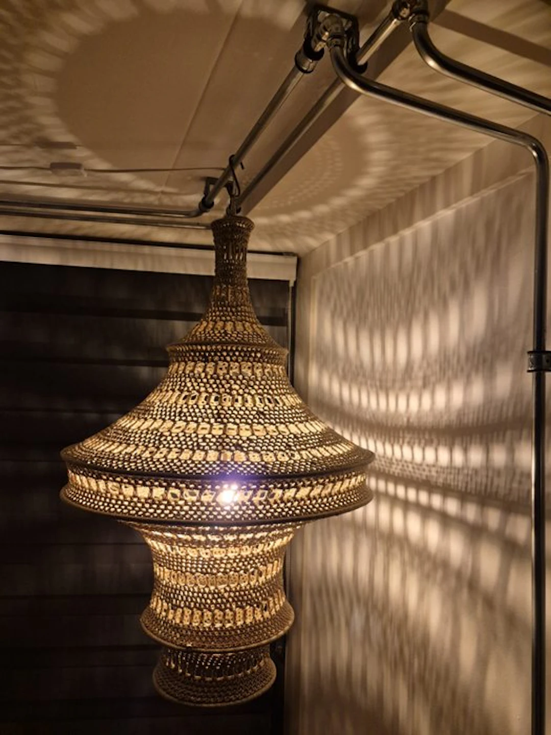 Artisan GKB - Hanging lamp - Handmade Moroccan crochet...