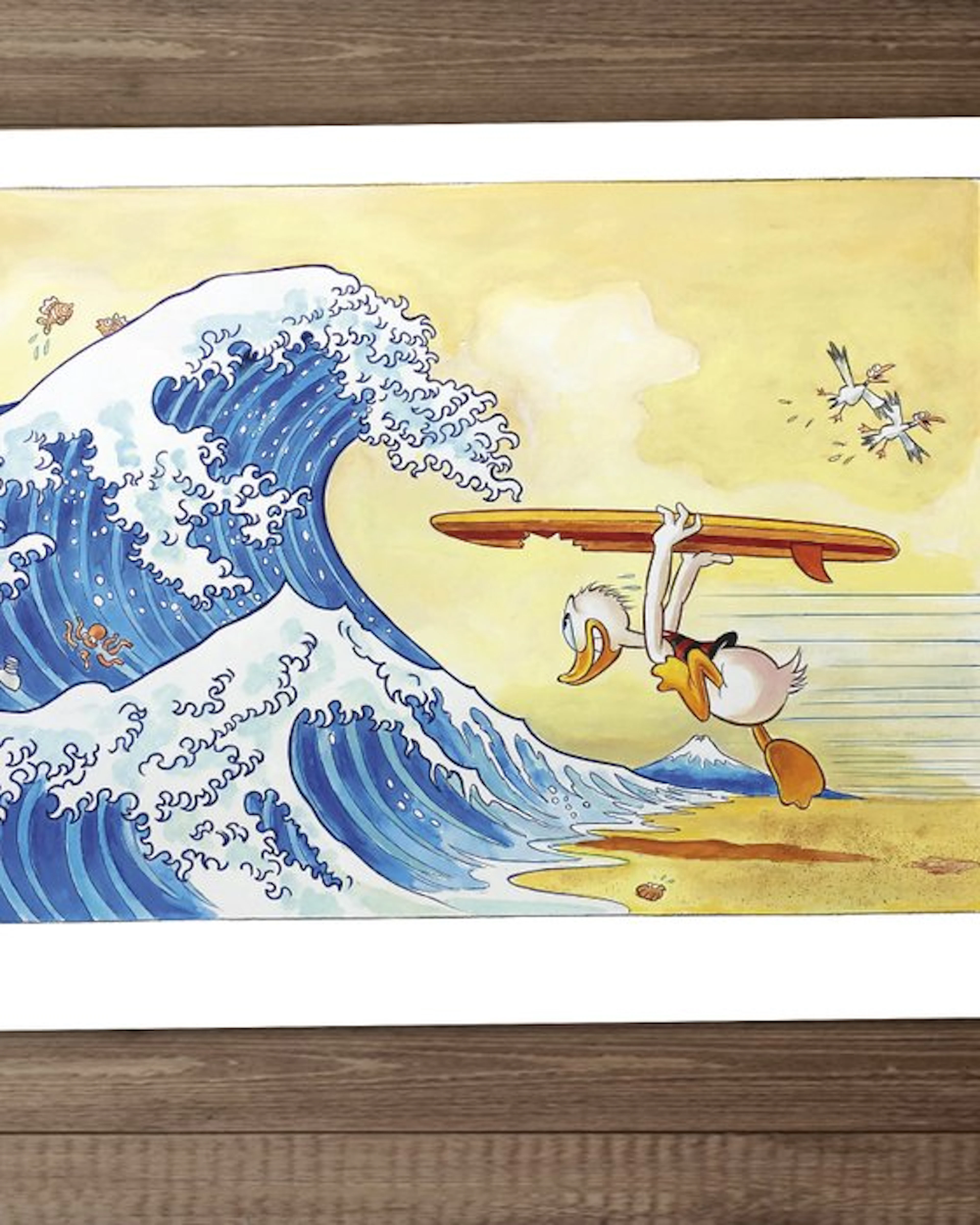 Tony Fernandez - Donald Duck Inspired by Hokusai’s “The...