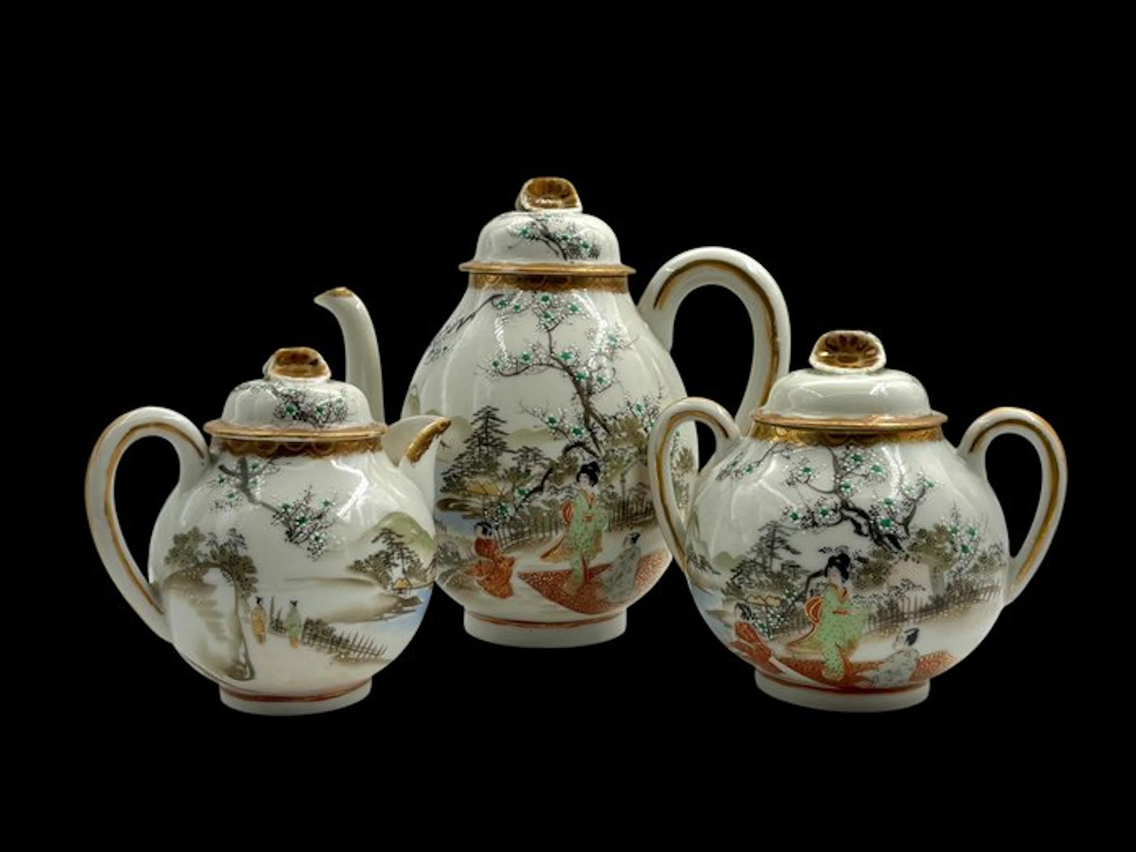 Kutani - Coffee and tea service - Set Giapponese Antico...