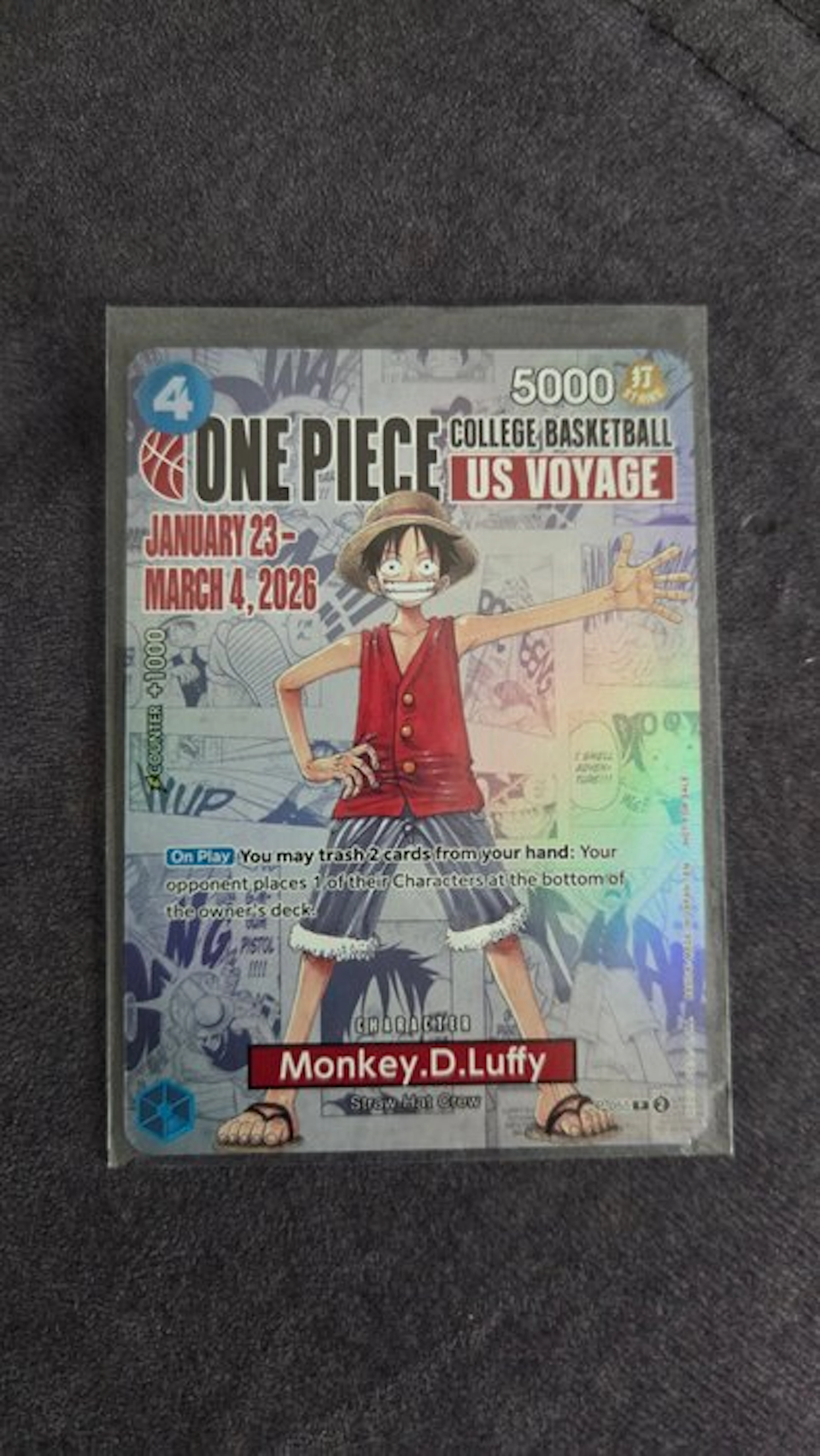 Bandai - 1 Card - One Piece - Monkey D. Luffy P-055 Promo card, Foil