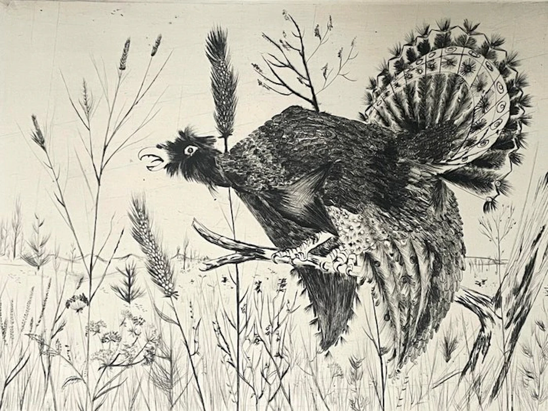 Yves Grandemange (1928–1952) - Oiseau dans un champ 1950