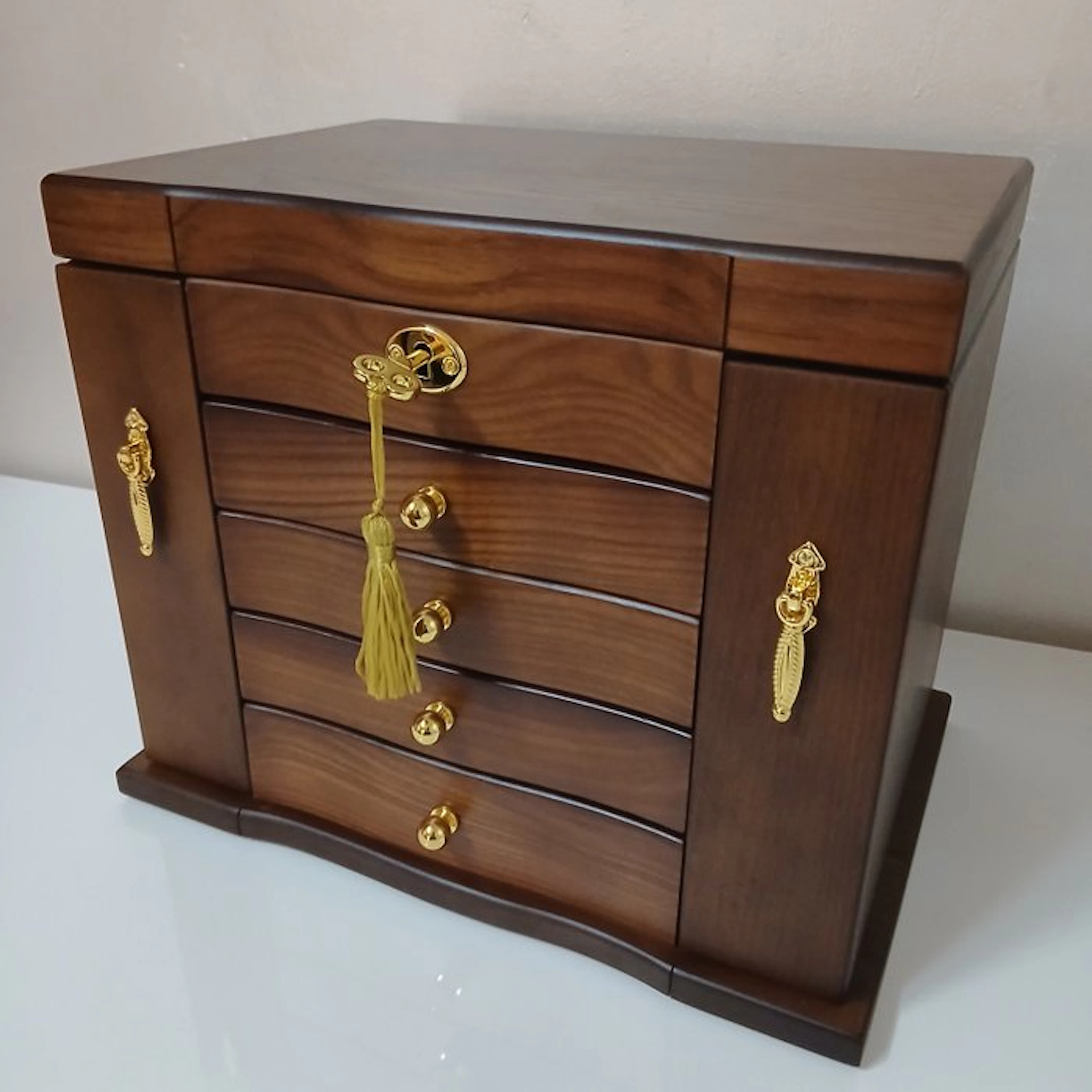 Jewellery box - Wood - Five-Level Mirror