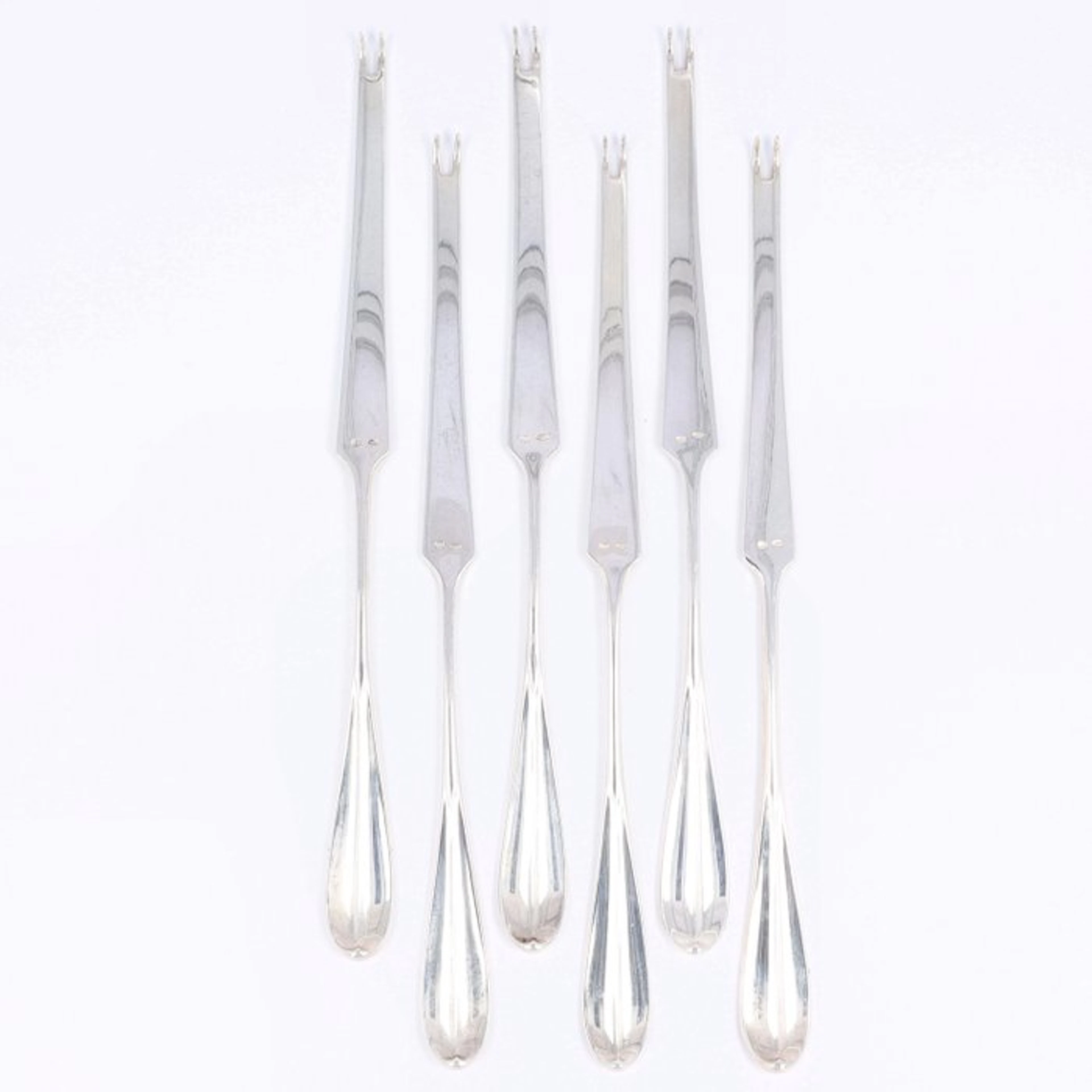 Delheid Frères - Kreeftvorken - Fork (6) - .835 silver