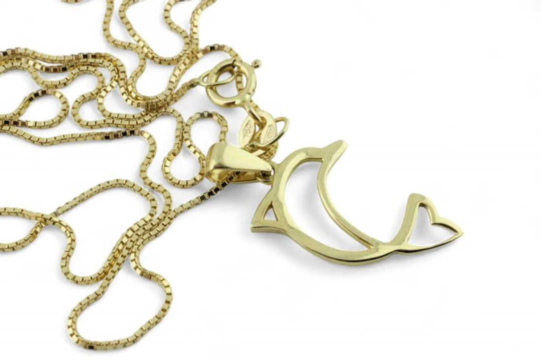 Necklace with pendant - 18 kt. Yellow gold