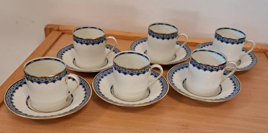 Cup (12) - Porcelain - Limoges porcelain