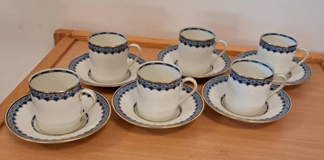 Cup (12) - Porcelain - Limoges porcelain