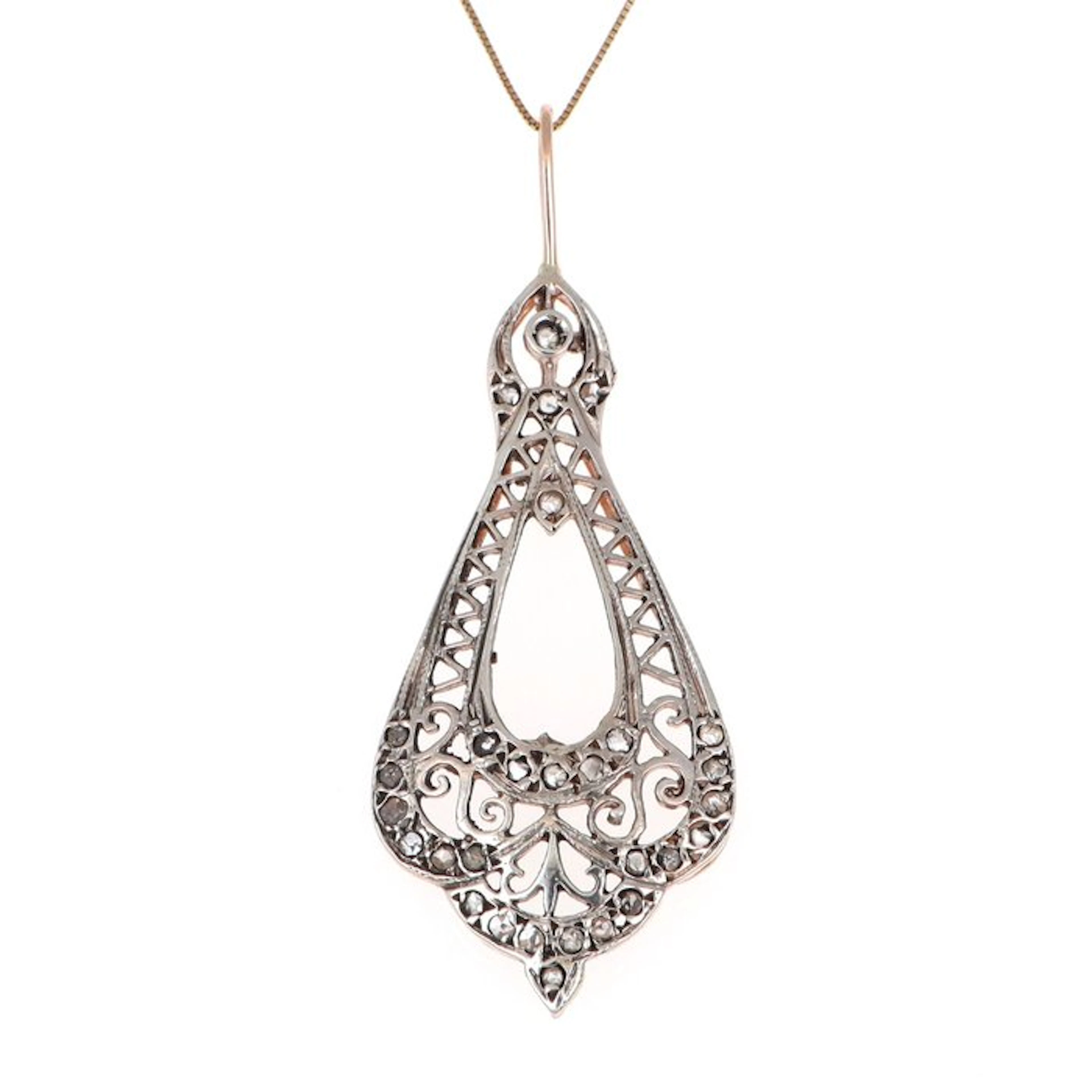 No reserve price - Necklace with pendant - 12 kt