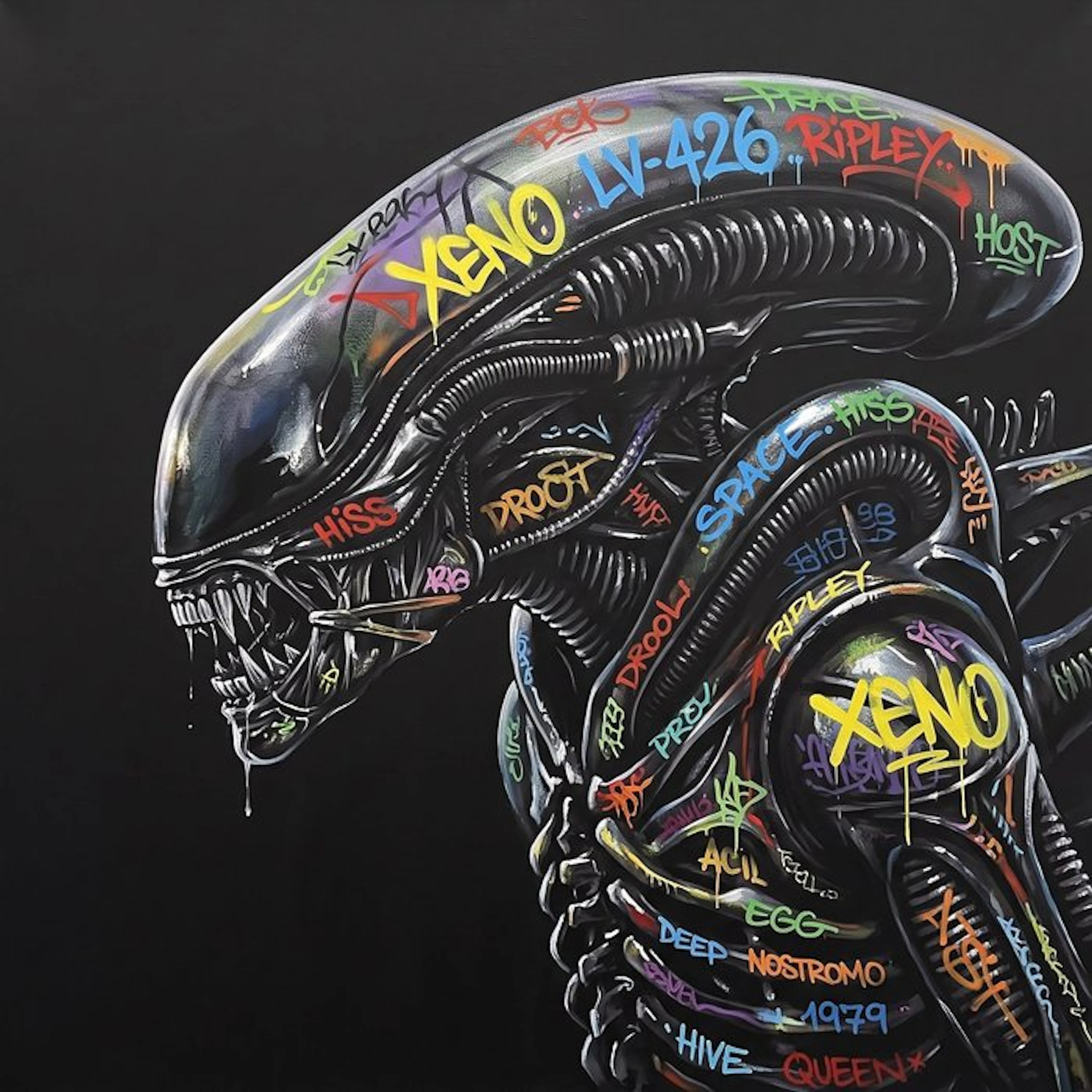 MEDSAN - Graffiti Xenomorph (落書きのゼノモーフ) - UNIQUE WORK