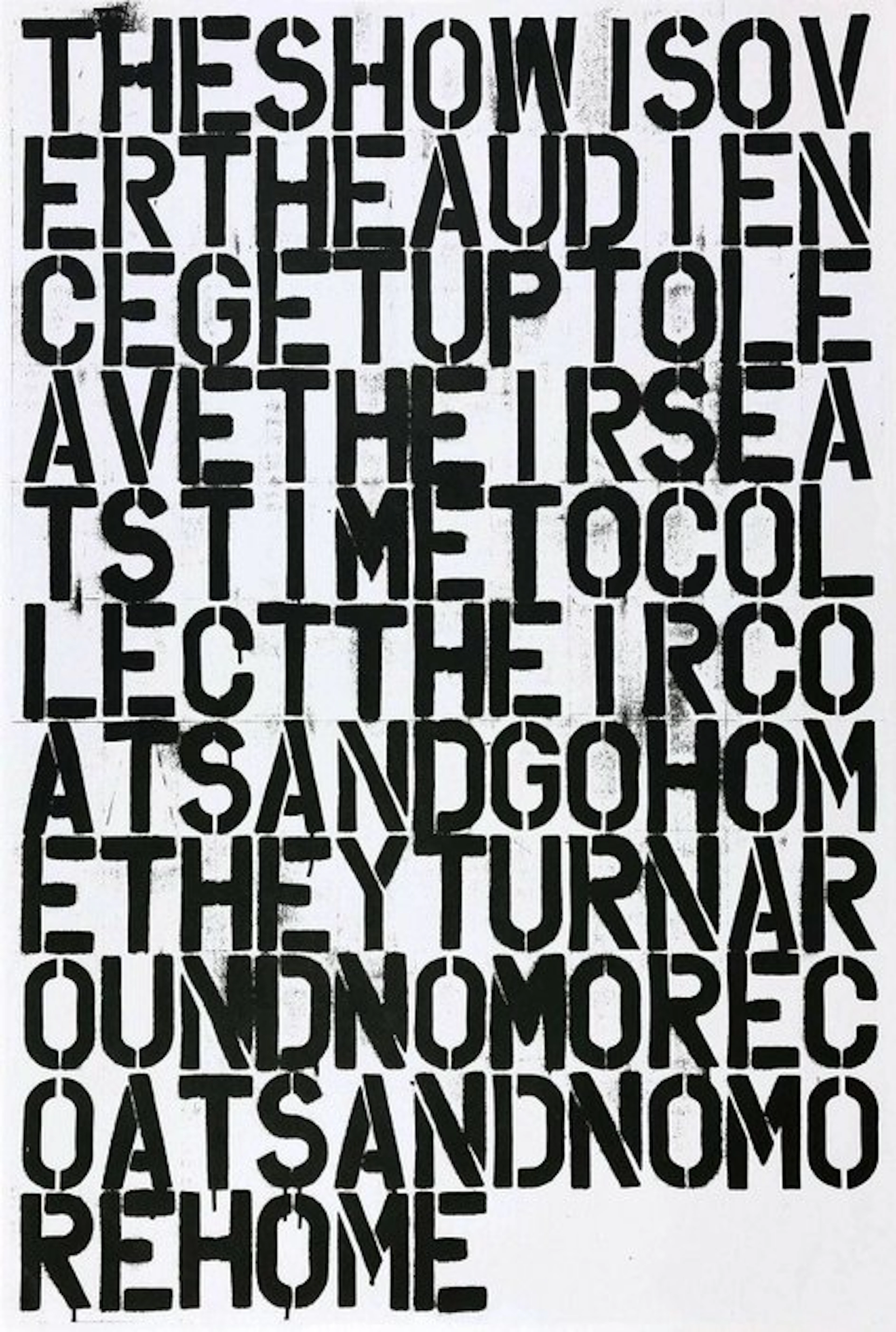 Christopher Wool (1955) and Felix Gonzalez-Torres (1957-1996) - Untitled