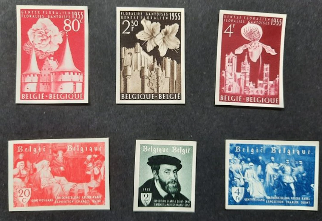 Belgium - Belgium 1955 nos. 961/63 + 964/66 unmarried.
