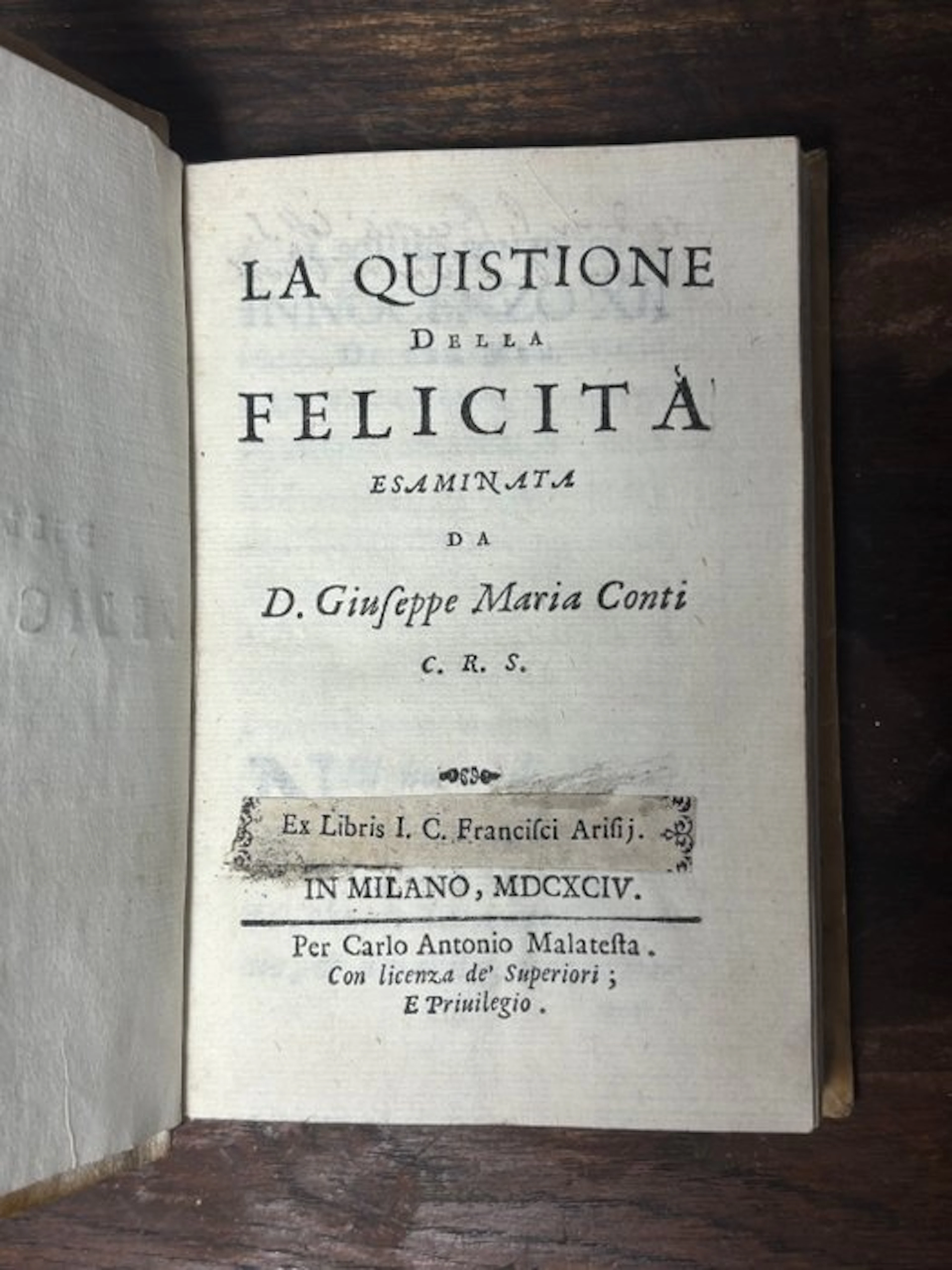 Giuseppe Maria Conti - La questione della felicità...