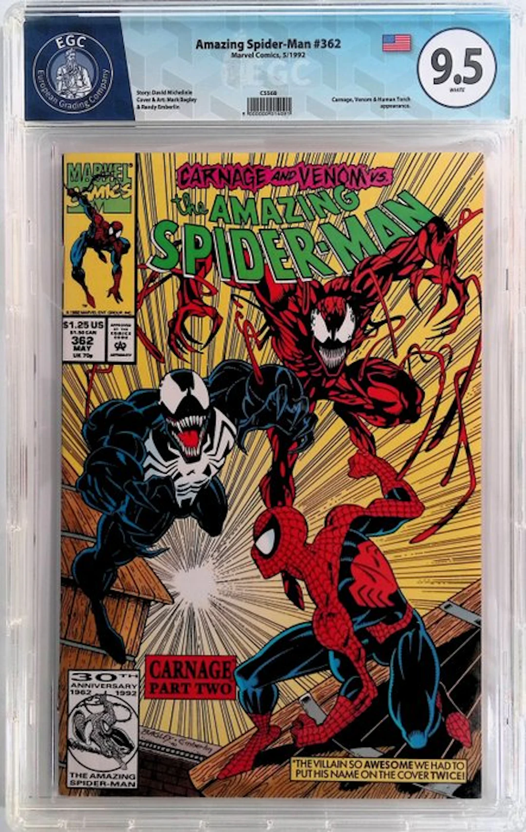 Amazing Spider-Man #362 - EGC 9.8 - 1 Graded comic - First edition - 1992