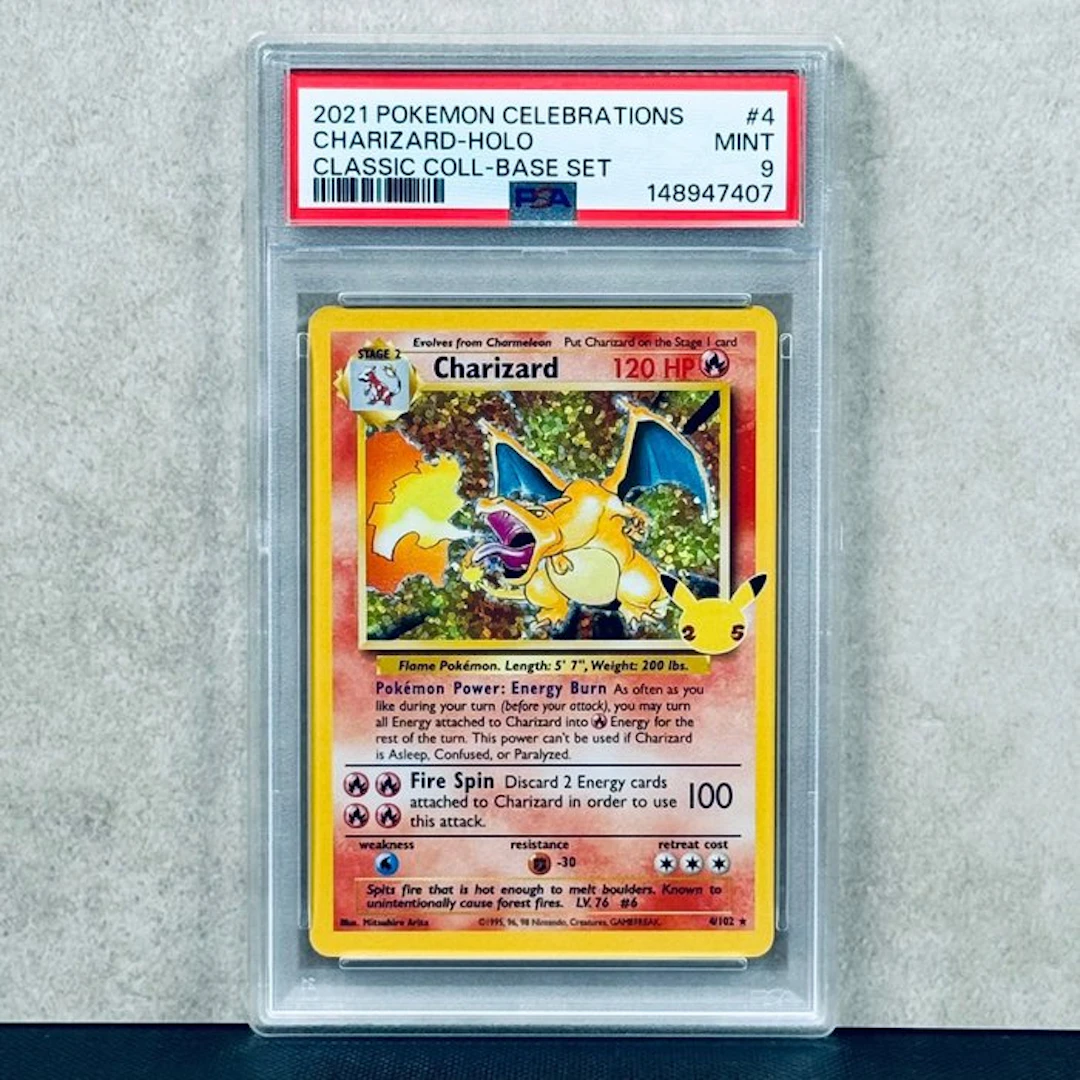 Pokémon Graded card - CHARIZARD-HOLO #4 2021 POKEMON...