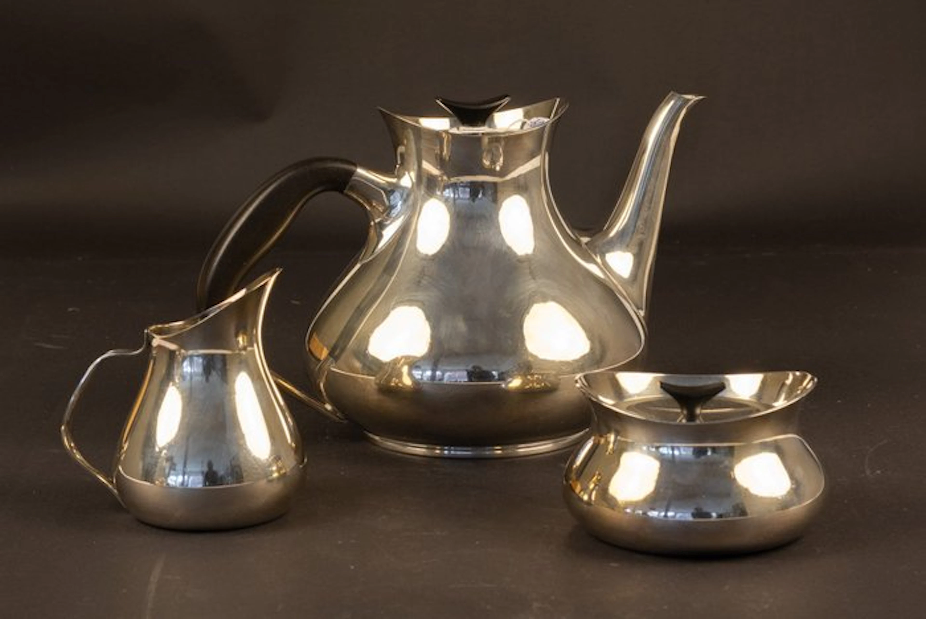 Tea service (3) - Silverplated - Danish Design 3-piece Verz