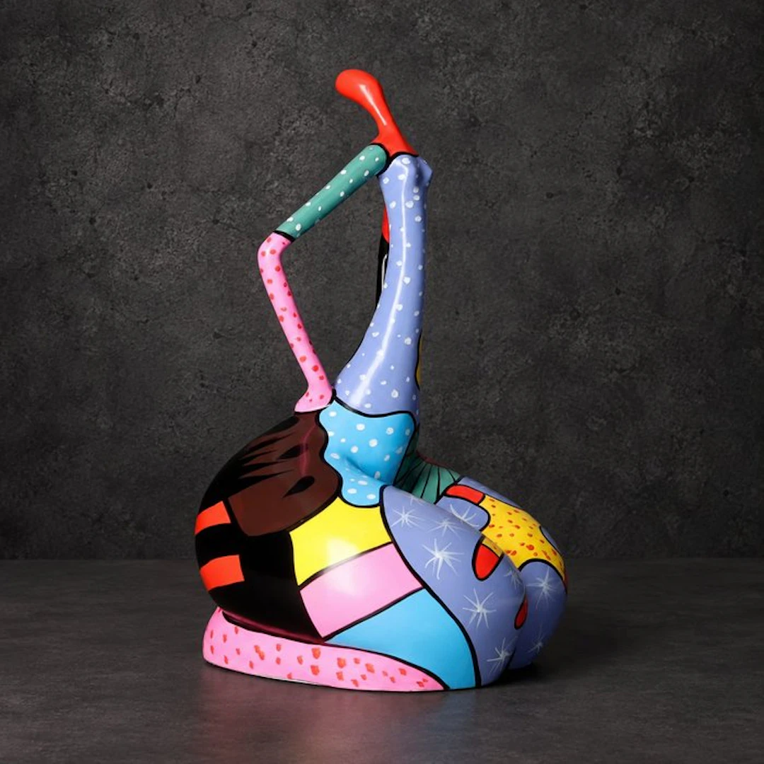 Figurine - Beeldje - Pop Art Lady - Glasvezel - Glass