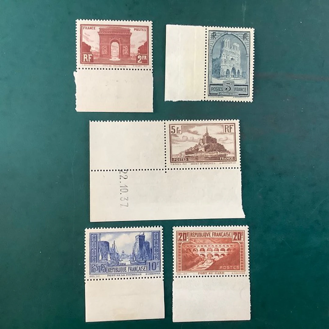 France 1929/1931 - Monuments and sites - LUXE - MNH - Yvert 258/262