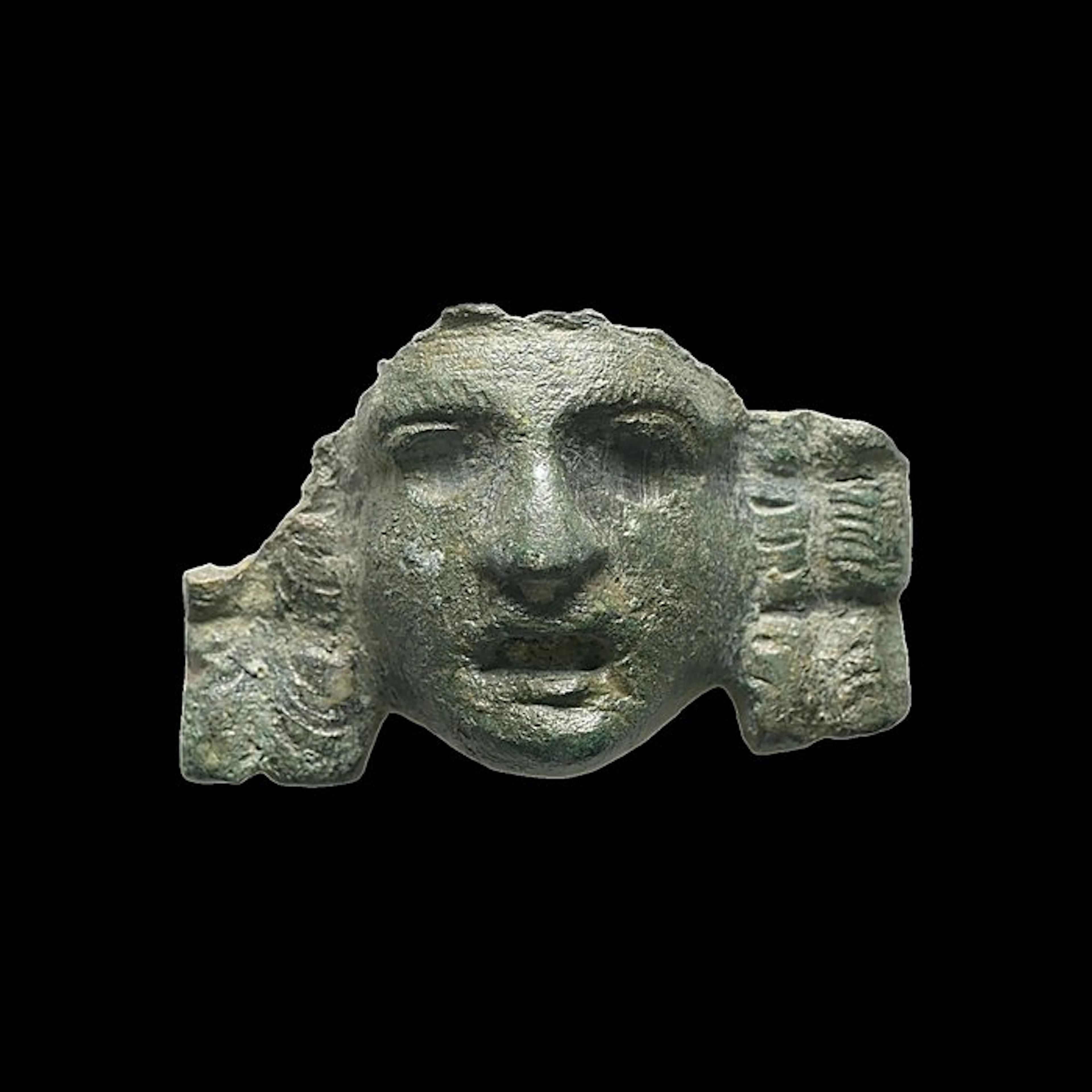 Ancient Roman Bronze Theatre Mask Applique (No reserve price)
