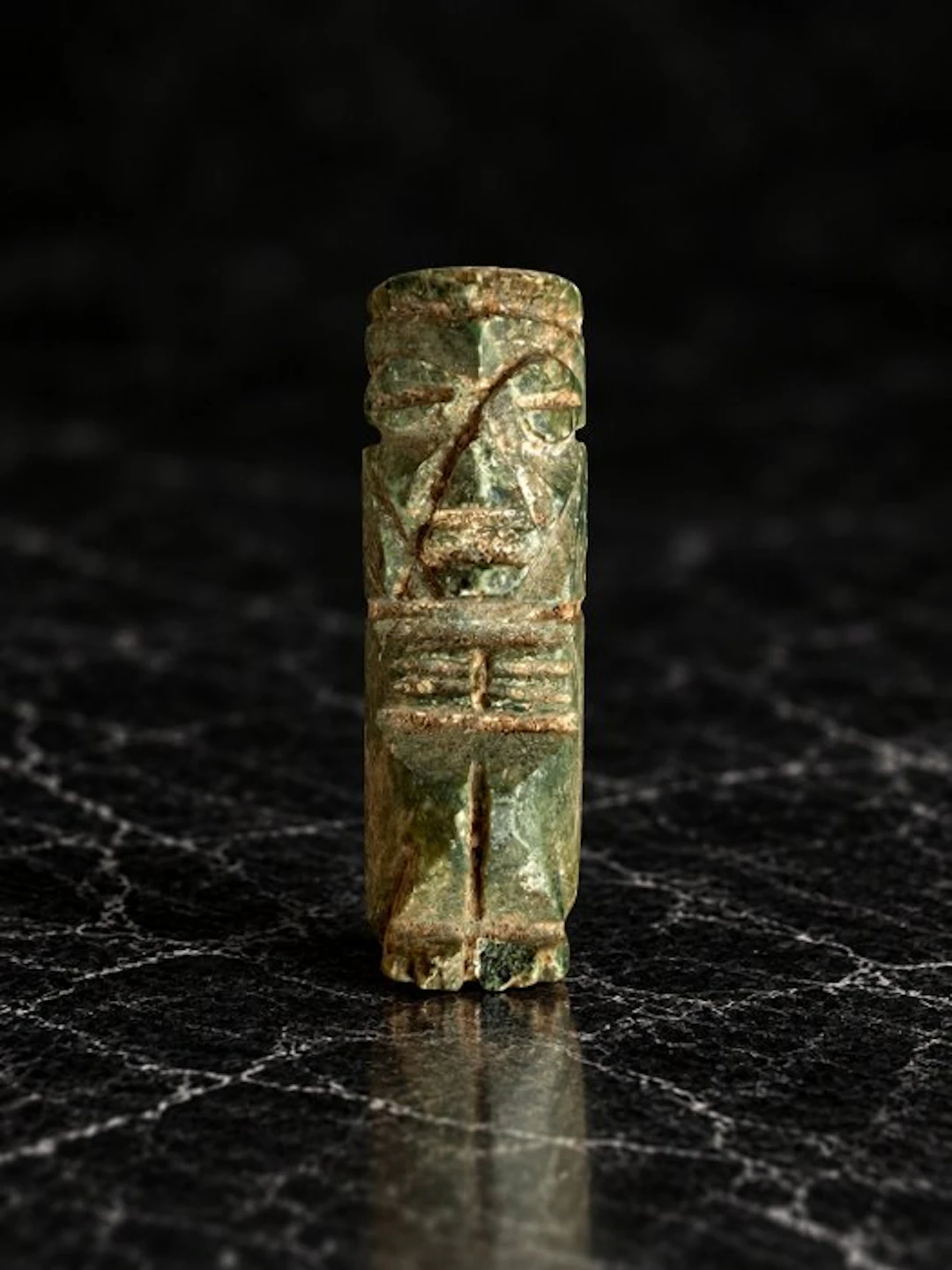 Taino Culture 10th to 15th Century AD Stone, Jadeite Zemi Idol - 4.6 cm