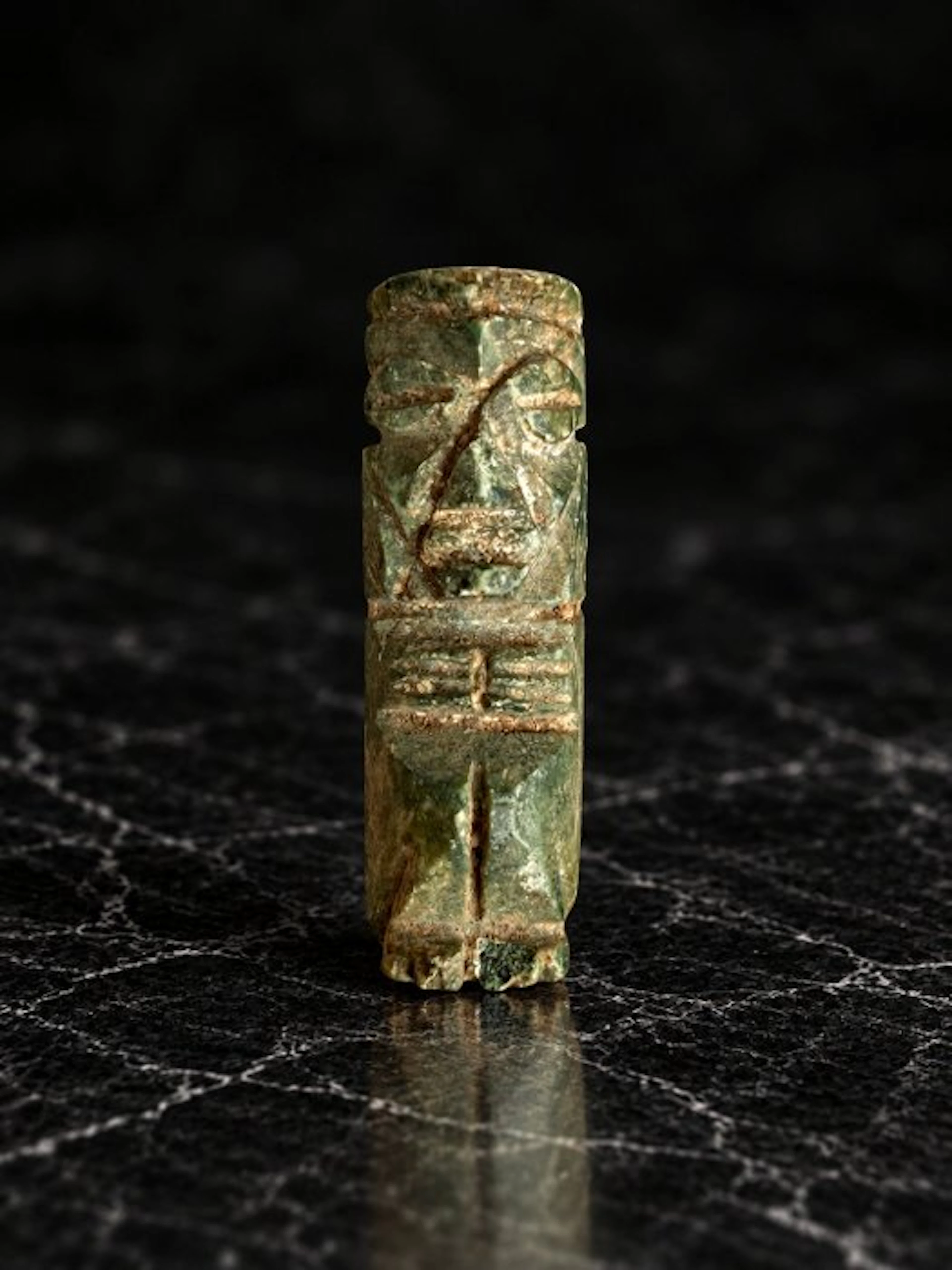 Taino Culture 10th to 15th Century AD Stone, Jadeite Zemi Idol - 4.6 cm