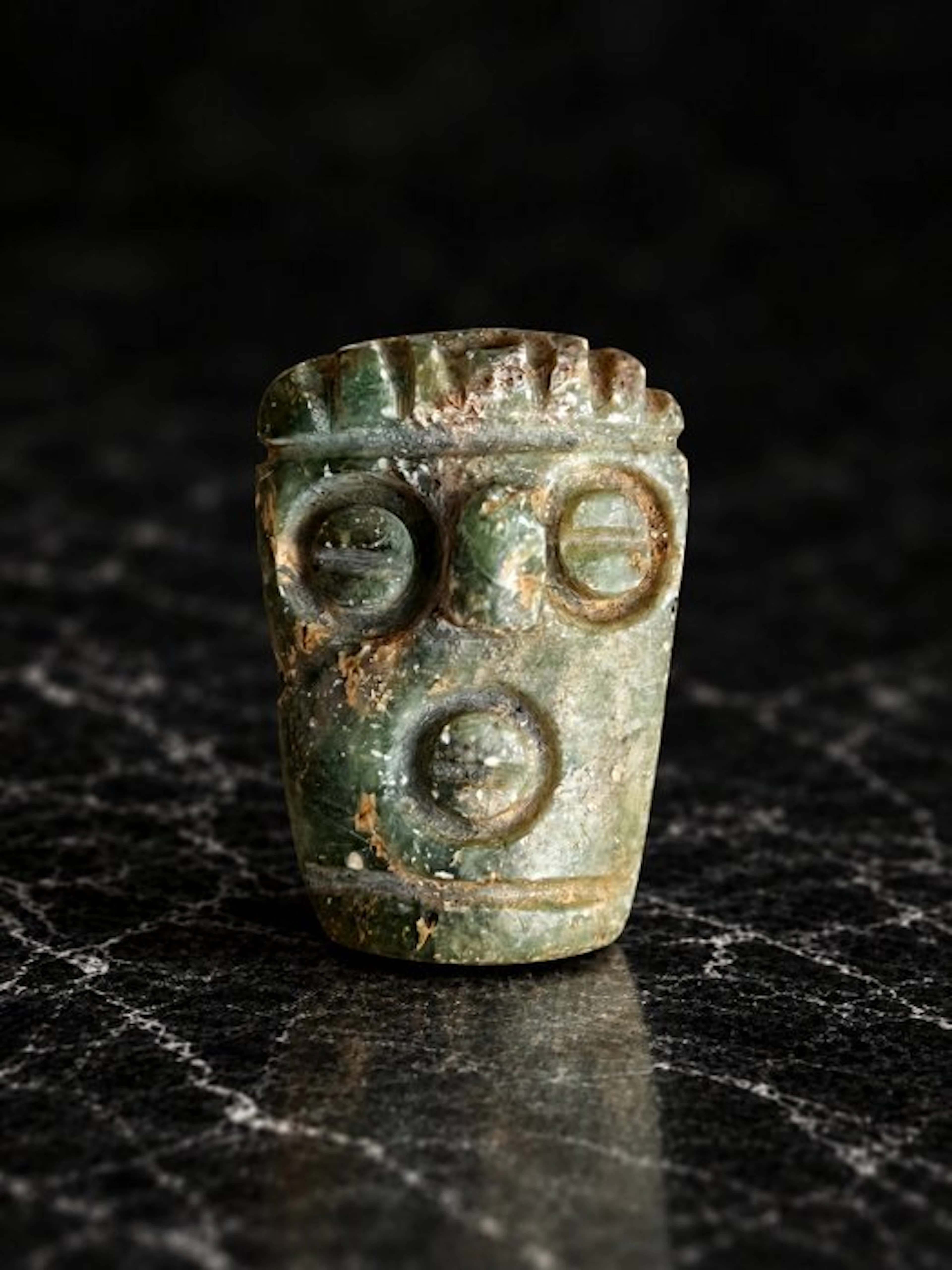Taino Culture 10th to 15th Century AD Stone, Jadeite Zemi Idol - 3.5 cm