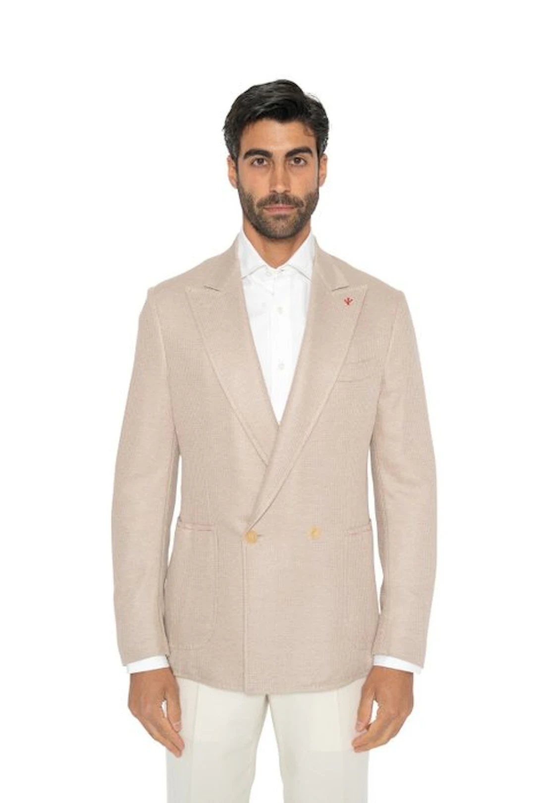 ISAIA NAPOLI - 48 IT - Light Beige Sport Coat Knit 100%...