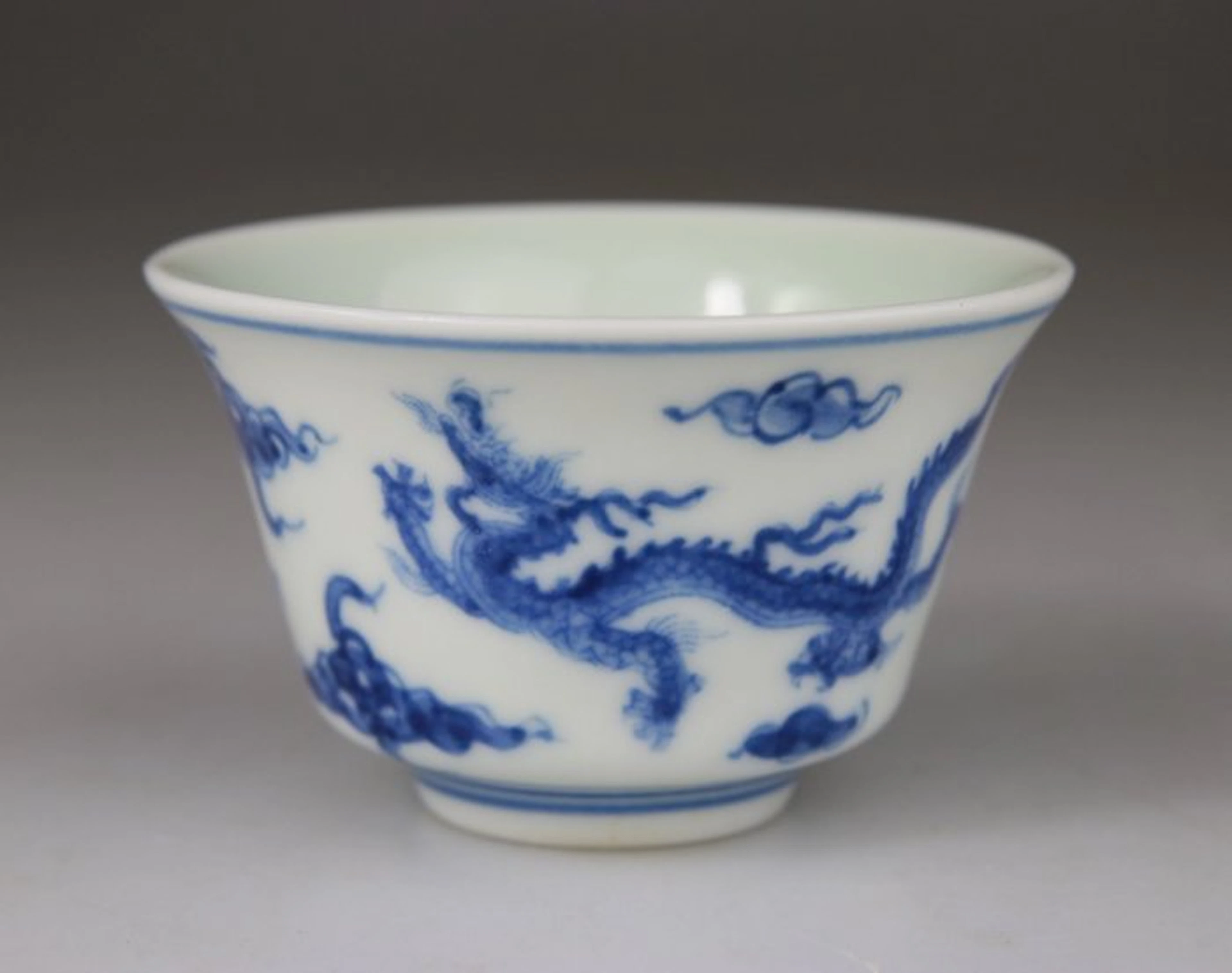 Dragon wine cup — porcelain bowl — Chenghua mark - Porcelain