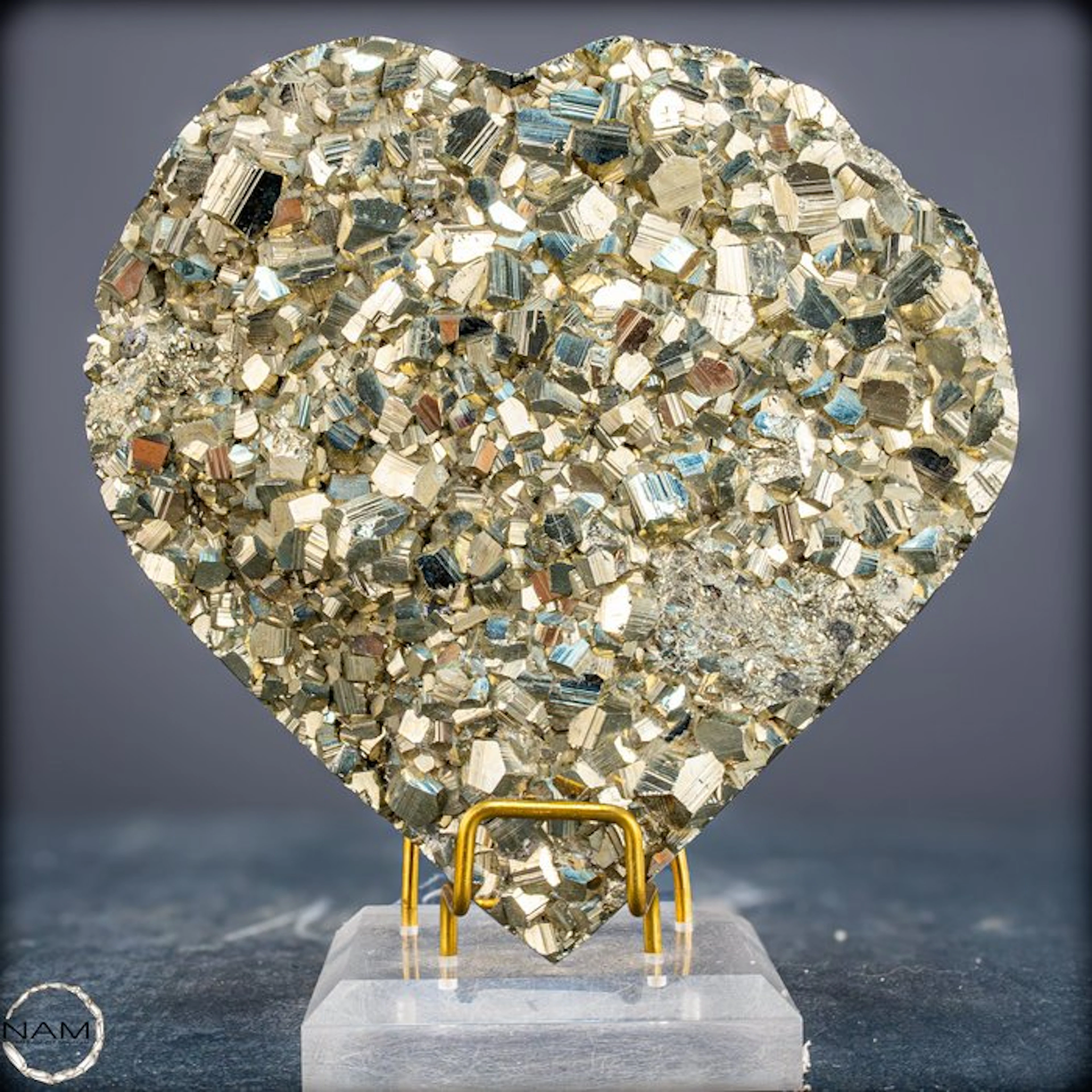 Rare First Quality Golden Pyrite Heart- 2855.91 g