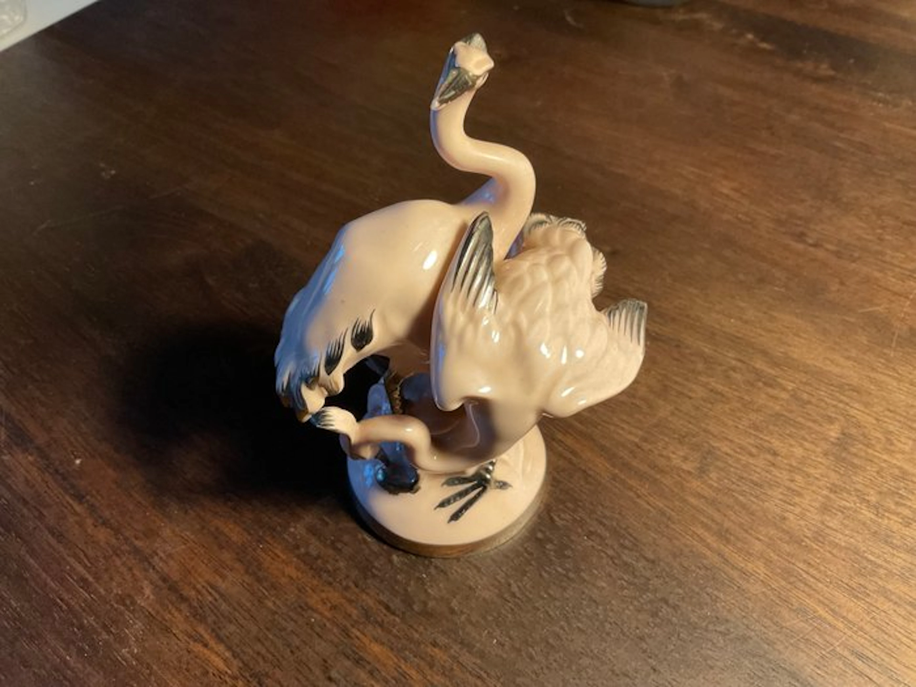 Haas & Czjzek, Schlaggenwald - Figurine - Reigers op voet - Porcelain