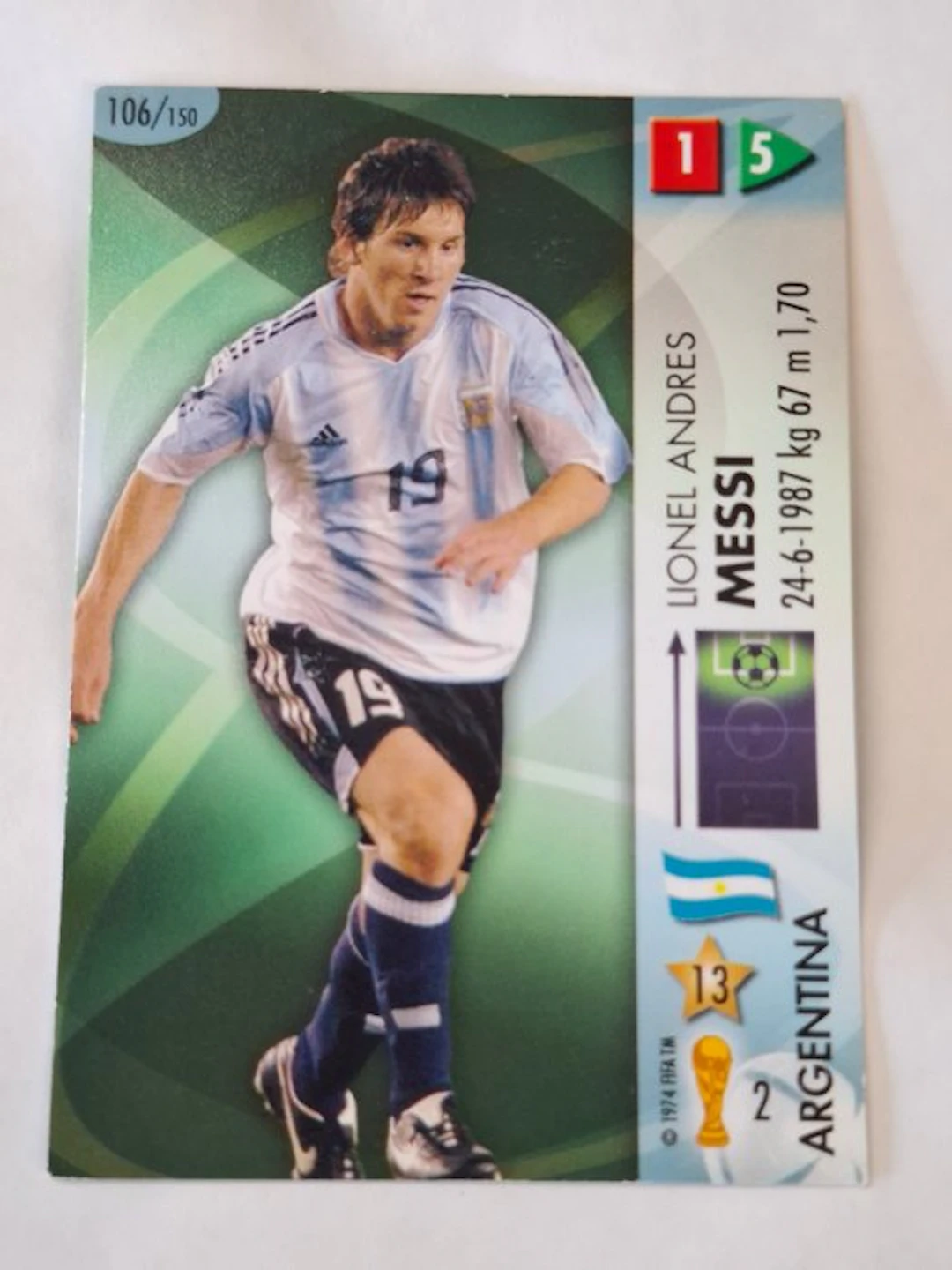 2006 Panini Lionel Messi #106 - 1 Card - Excellent (EX)