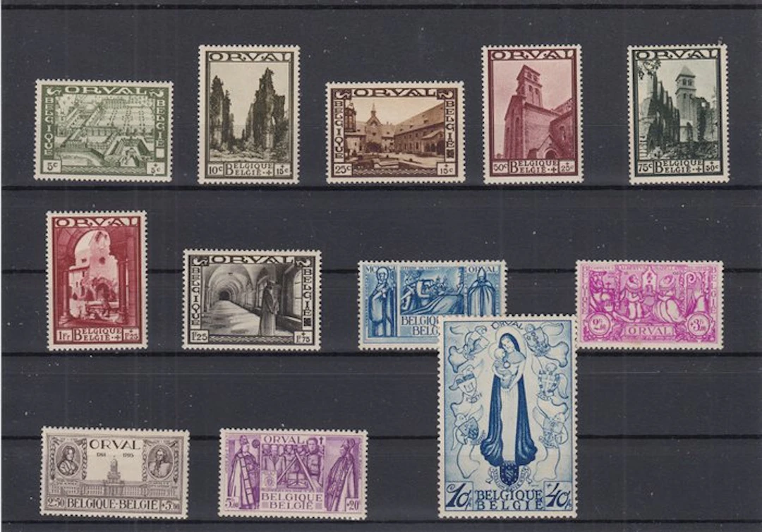 Belgium 1933 - Orval - OBP : 363/374 met fotocertificaat