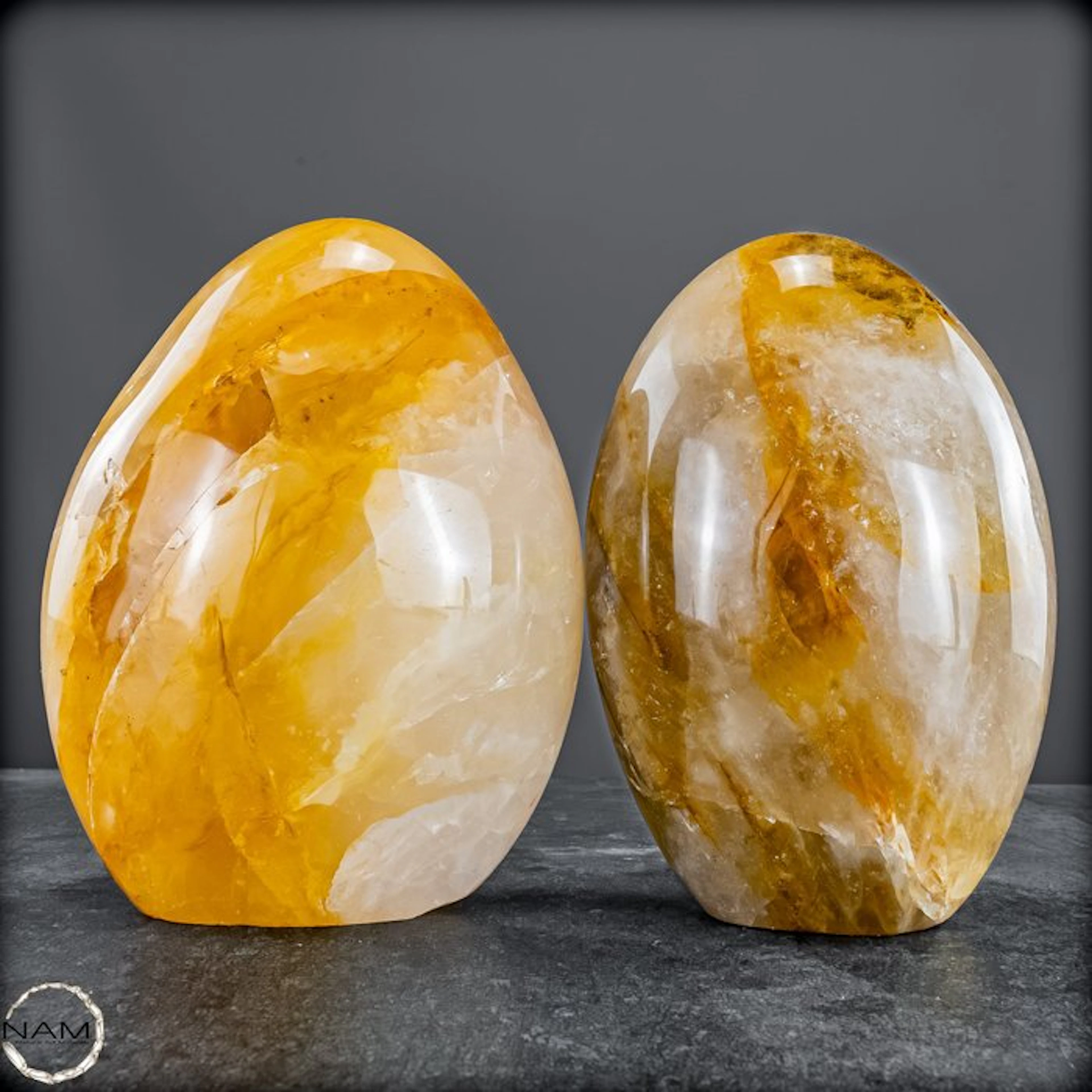 Natural Golden Healer Quartz Free-Form Set –...