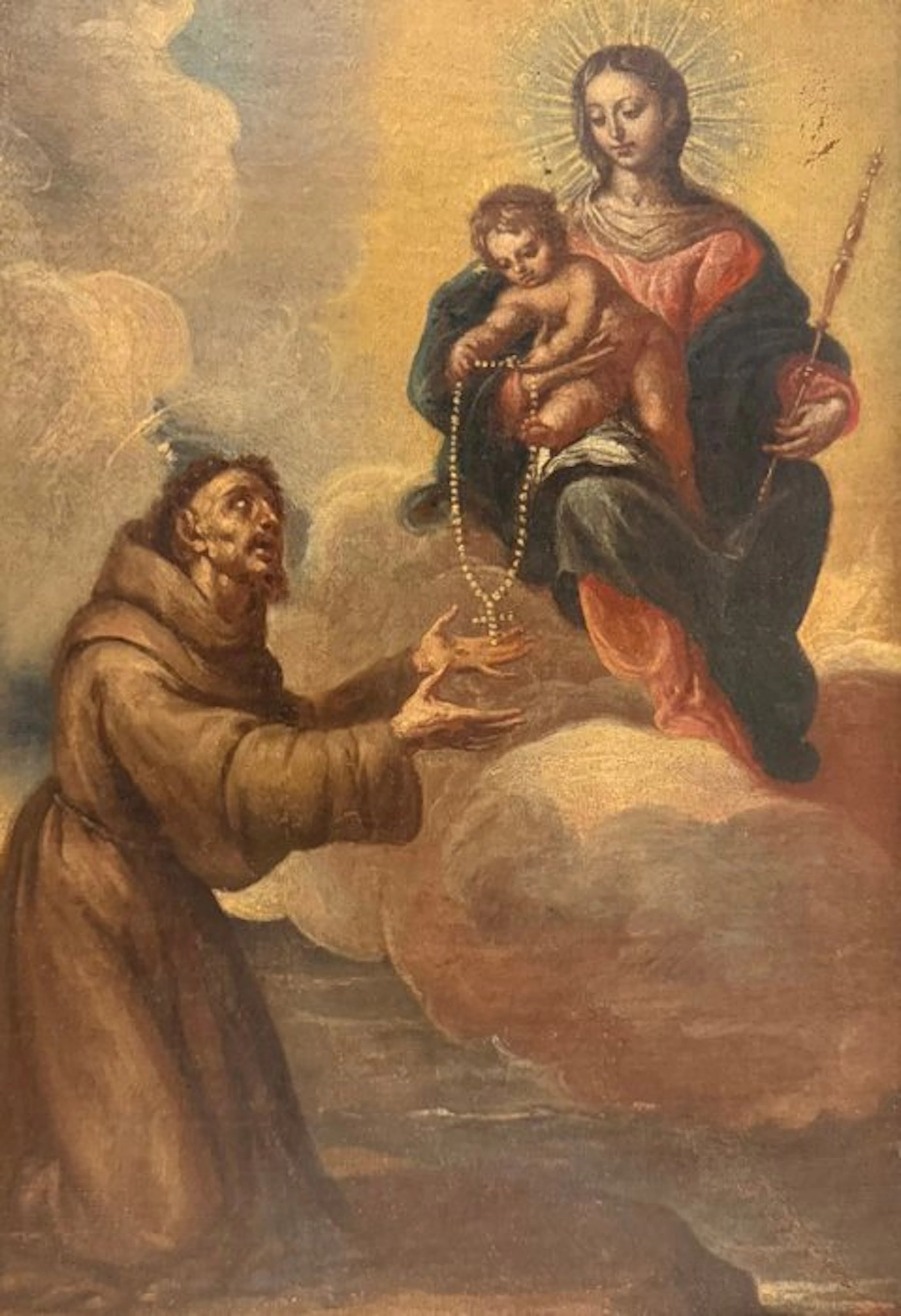 Granada School (XVII) - Purisima (Virgin and Child Giving...