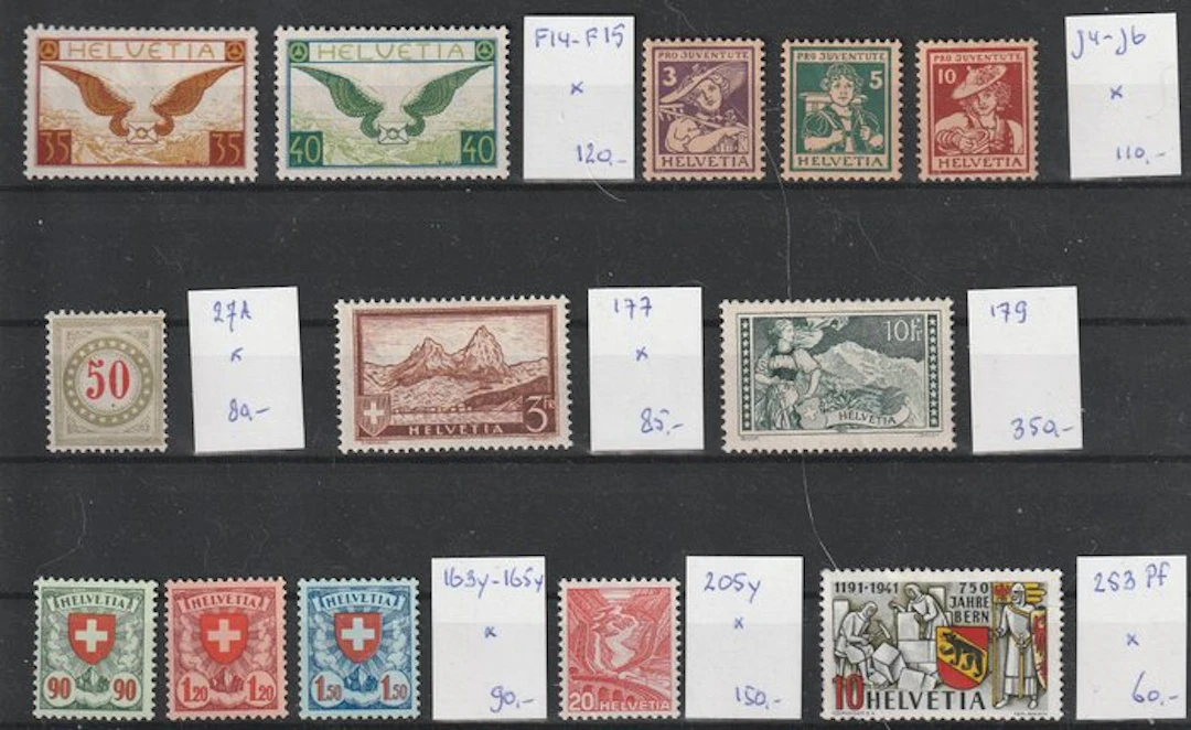 Switzerland 1907/1940 - Selection of better values