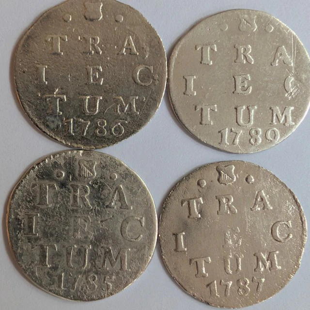 Netherlands, Utrecht 2 Stuivers 1785, 1786, 1787 en 1789 (No reserve price)