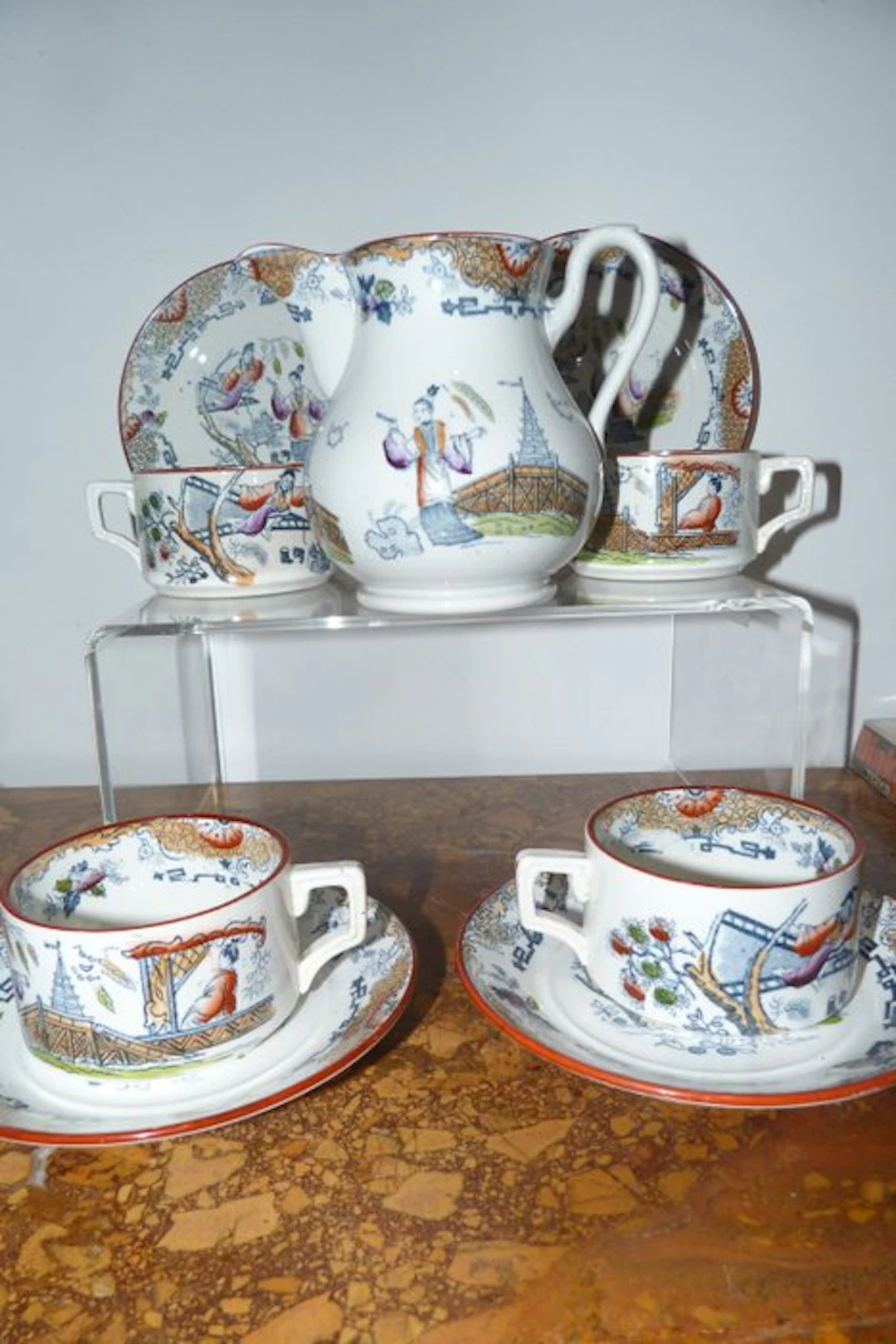 Sarreguemines - Coffee and tea service (9) - Timor - Earthenware