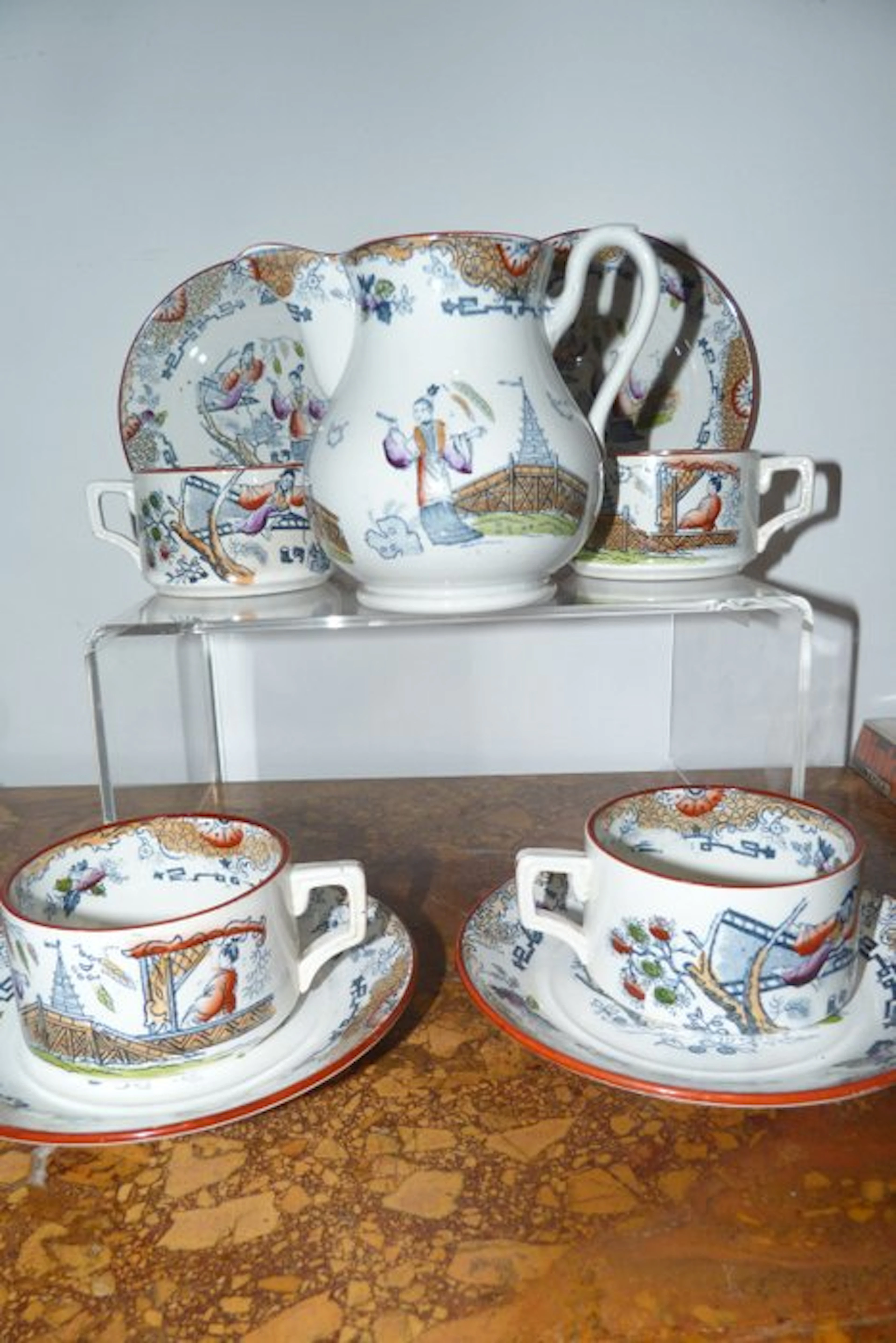 Sarreguemines - Coffee and tea service (9) - Timor - Earthenware