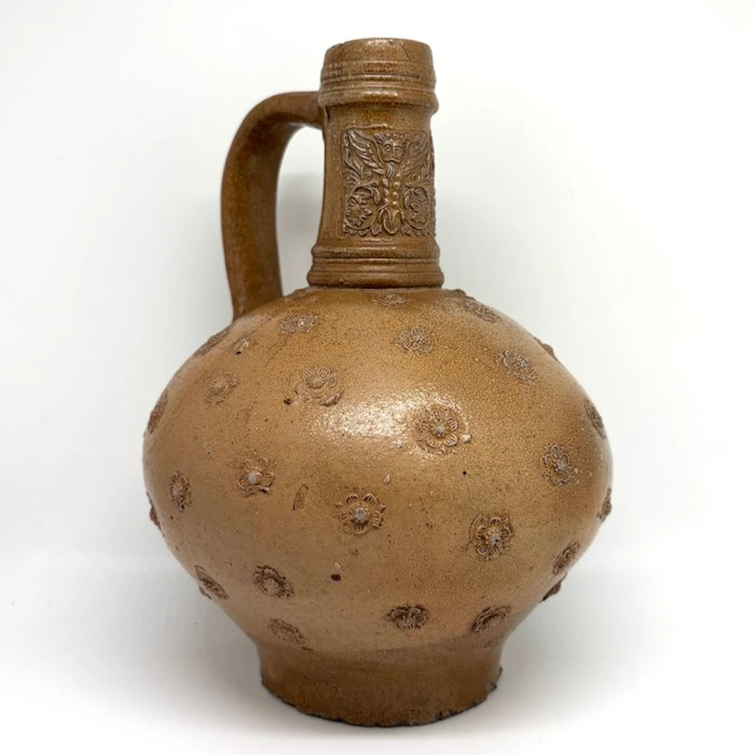 Medieval Stoneware Very rare Frechen stoneware jug with...