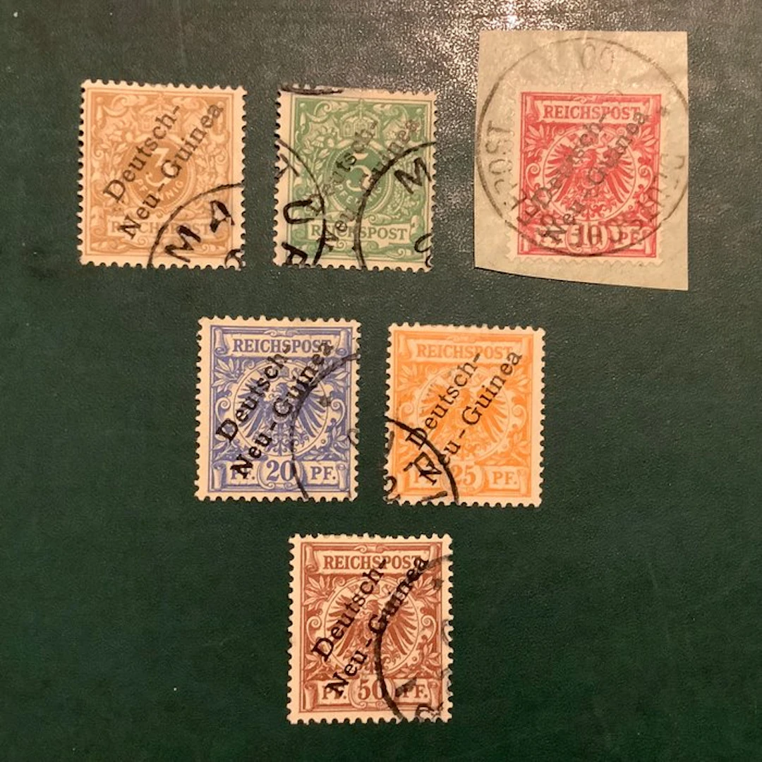 German New Guinea 1897 - First issue with diagonal overprint - Michel 1/6
