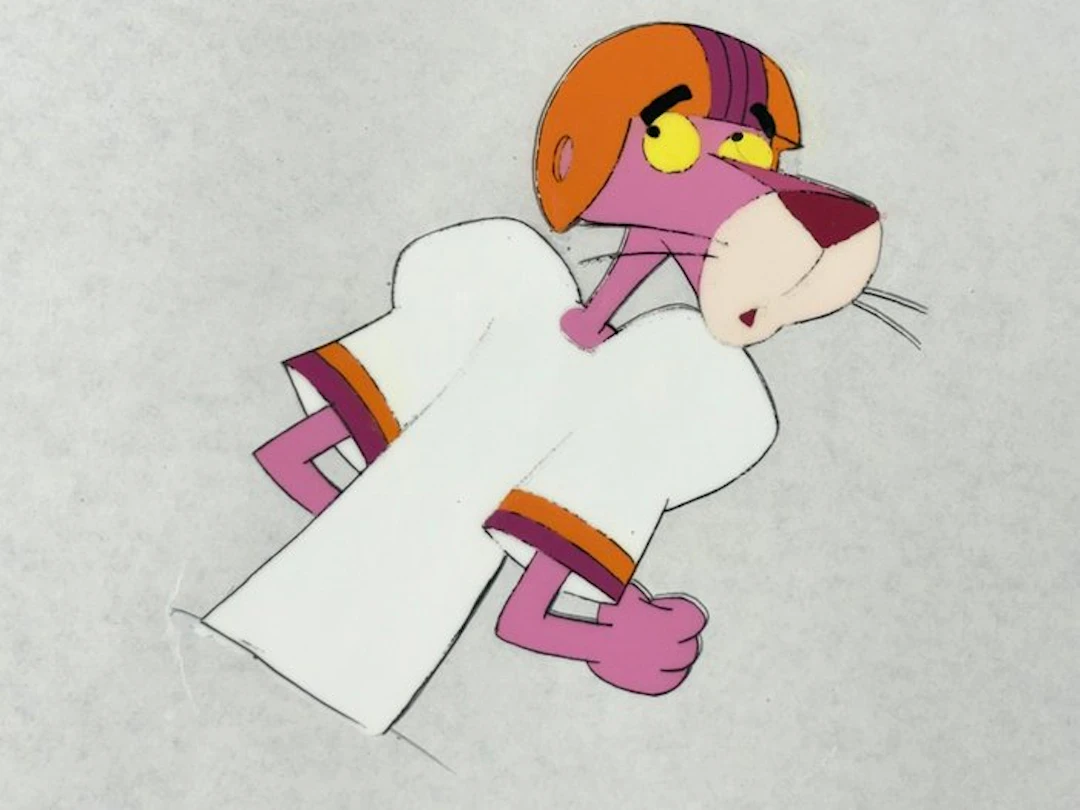 Friz Freleng - Original animation cel and drawing of Pink...