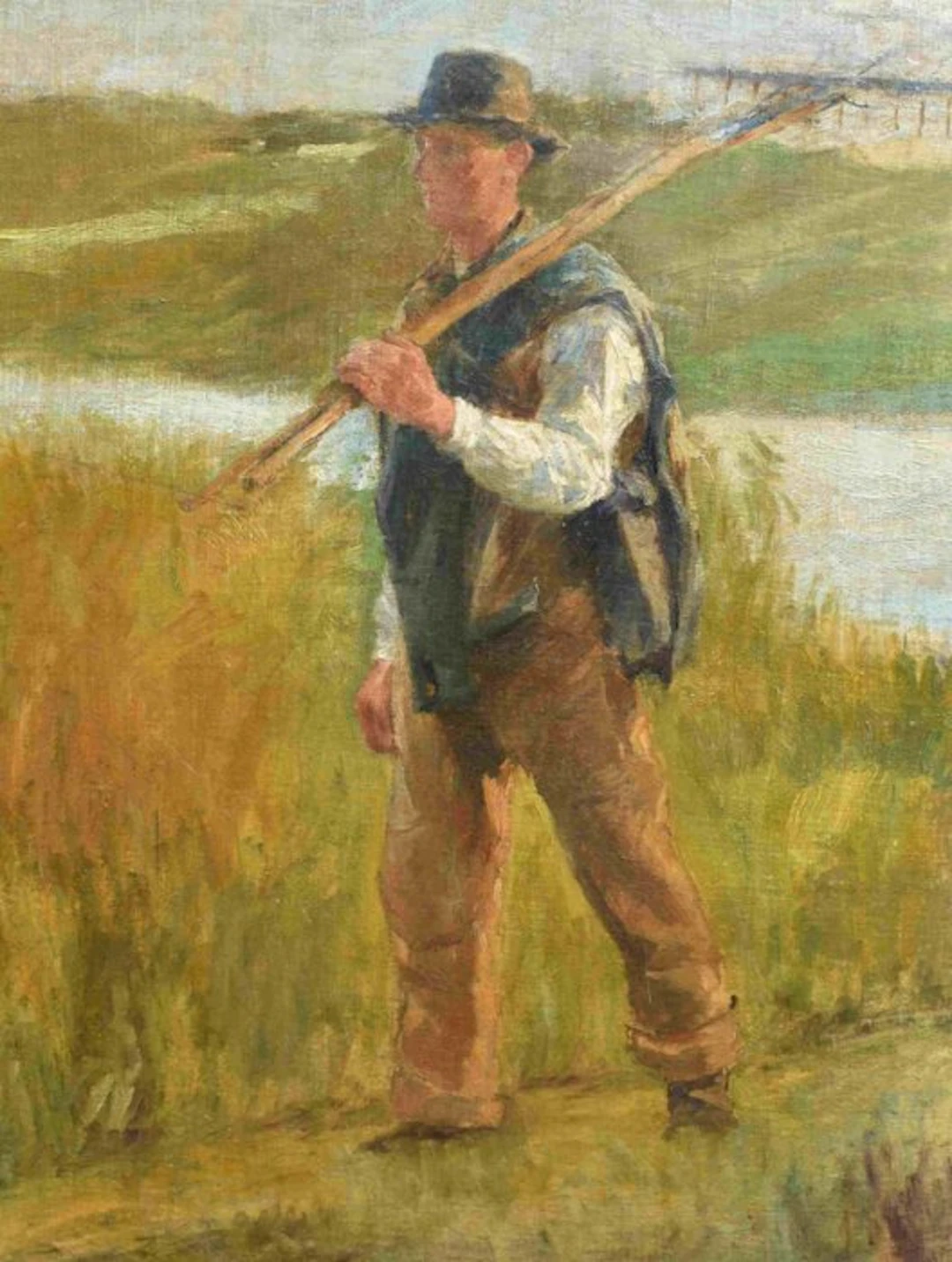 Karl Krummacher (1867-1955), zugeschrieben - Bauer mit Rechen