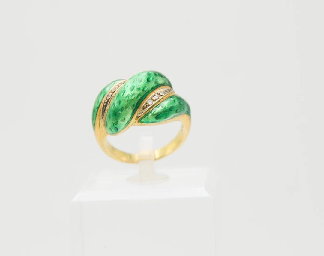 Ring - 18 kt. Yellow gold Diamond (Natural)