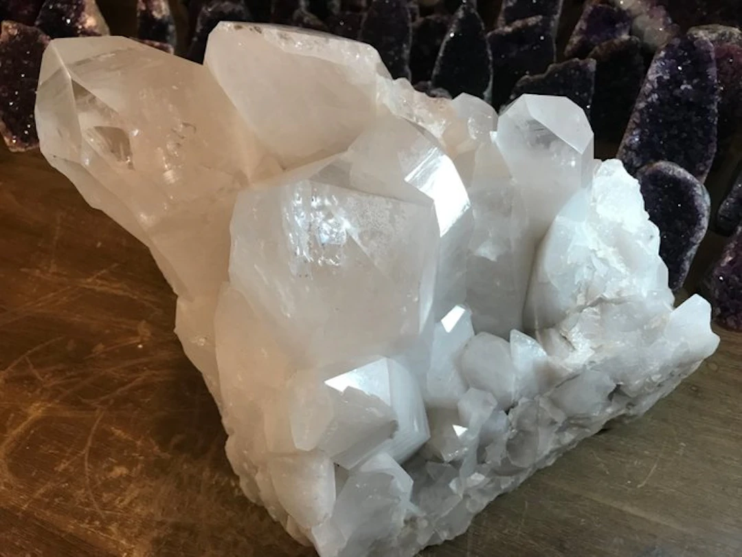 Rock crystal Crystal cluster - Height: 33 cm - Width: 25 cm- 42 kg - (1)