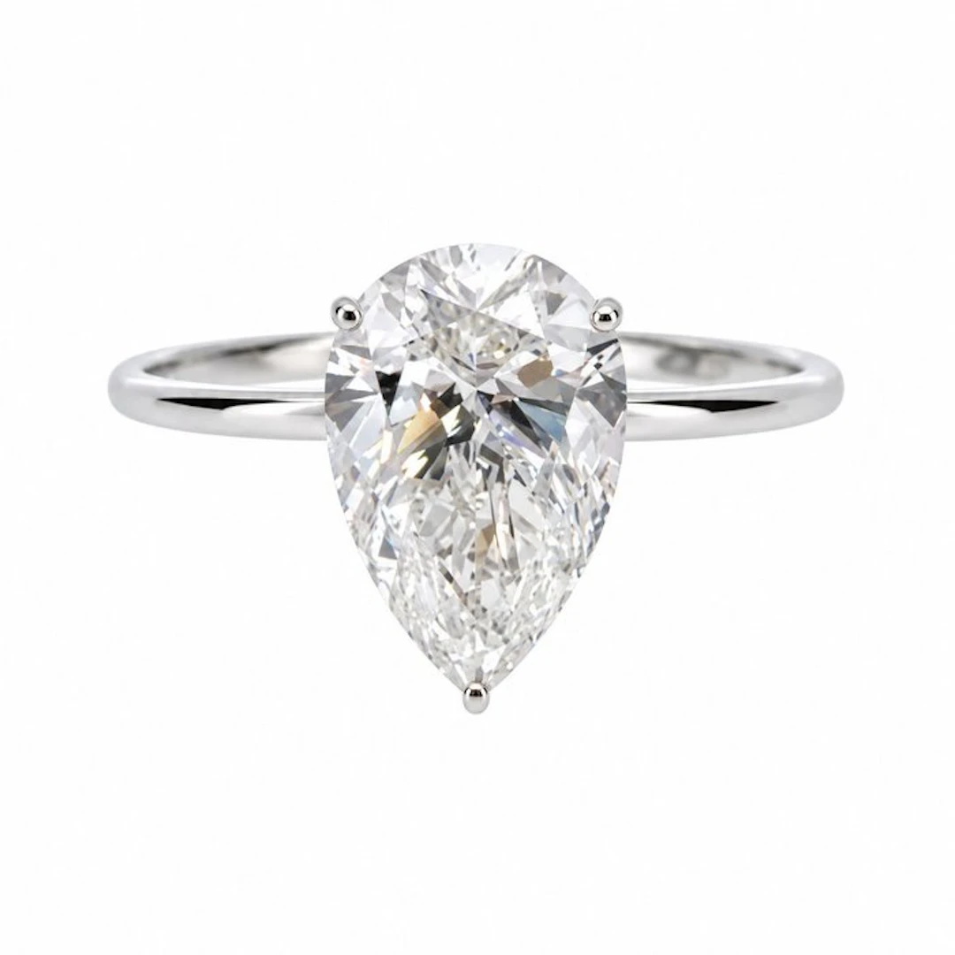 No reserve price - Ring - 14 kt. White gold - 3.03ct. tw. Diamond (Lab-grown)