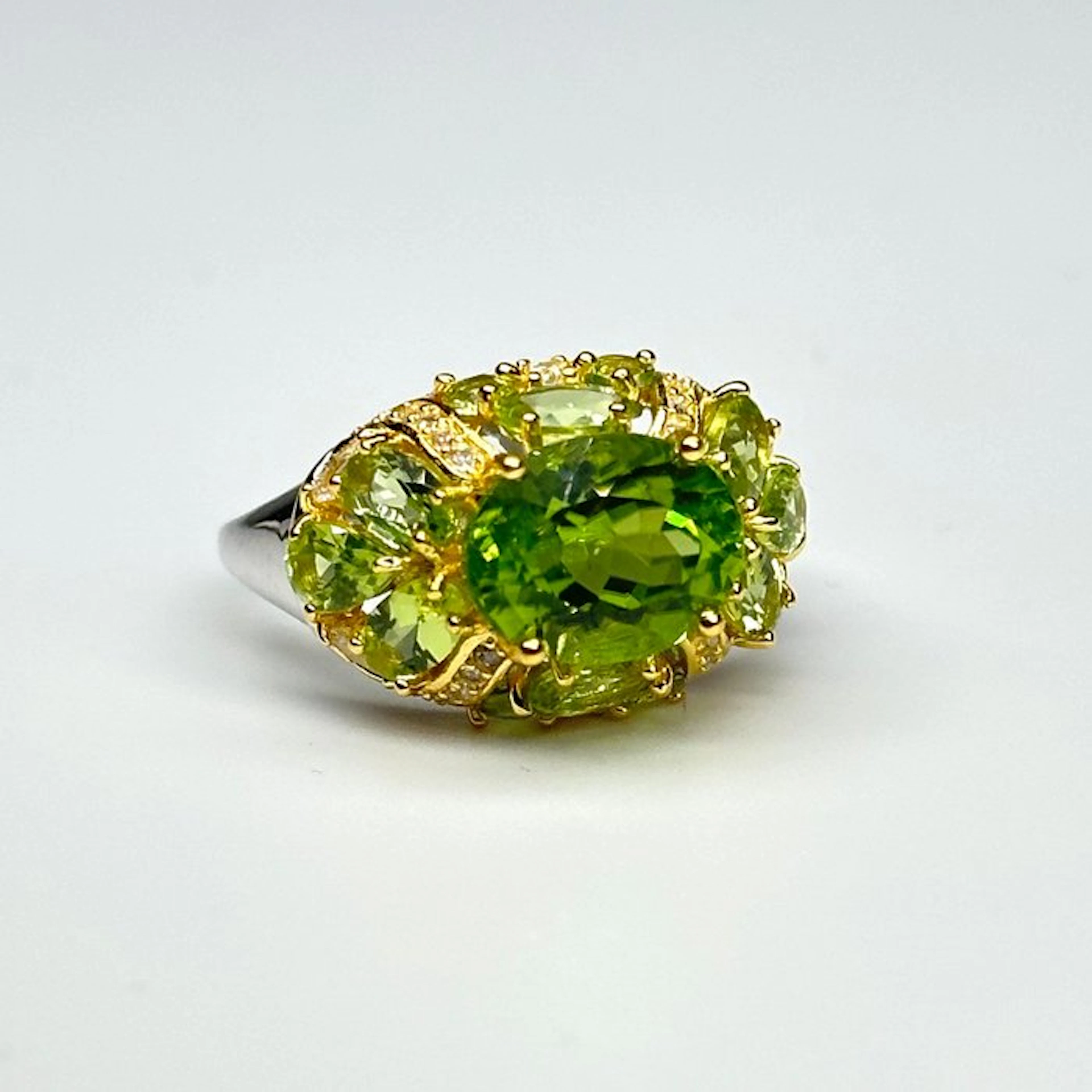 No reserve price - Ring 925 Silver with Natural Peridot