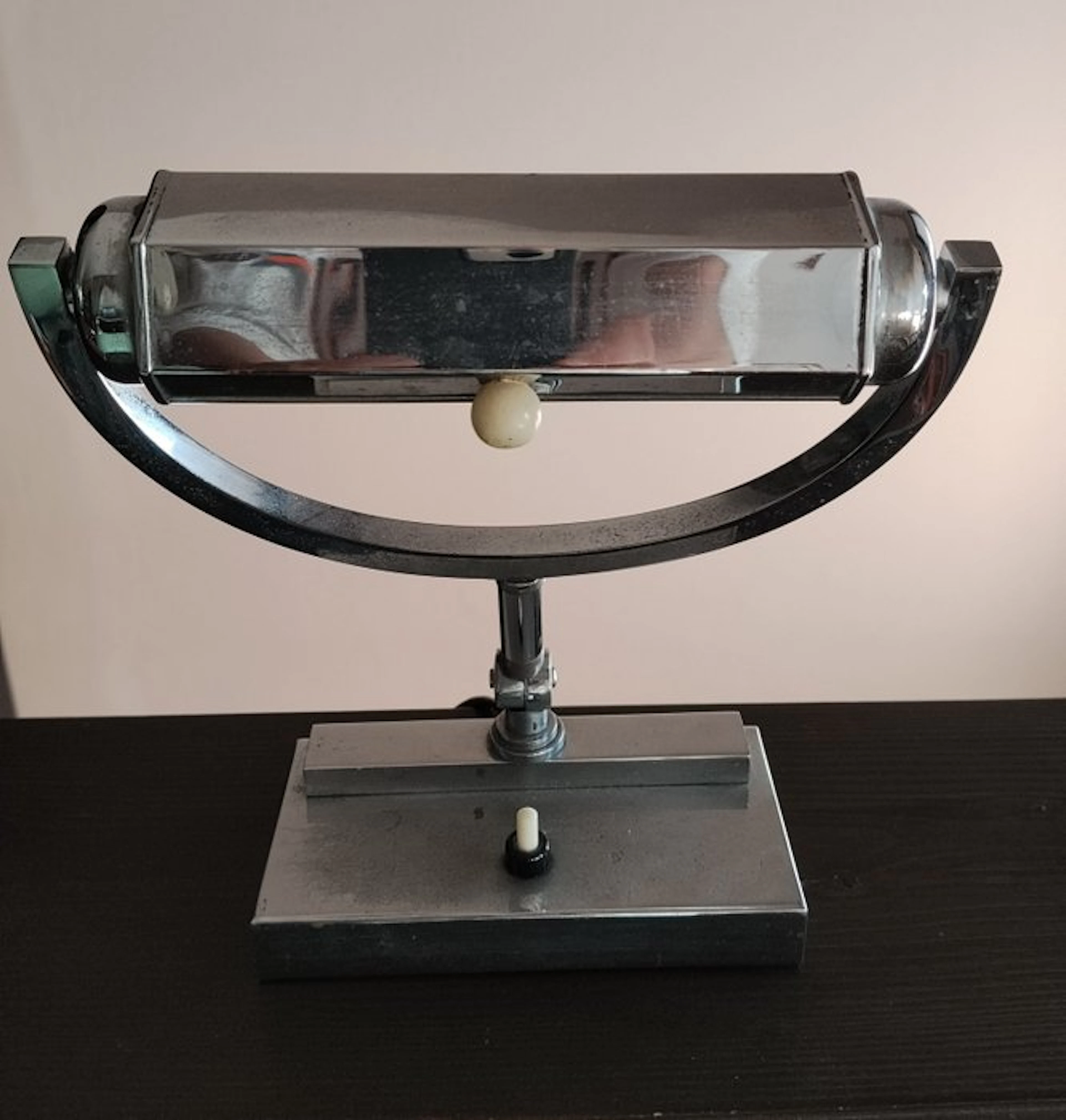 Table lamp - Chrome, Metal, Chrome plated - Desk lamp
