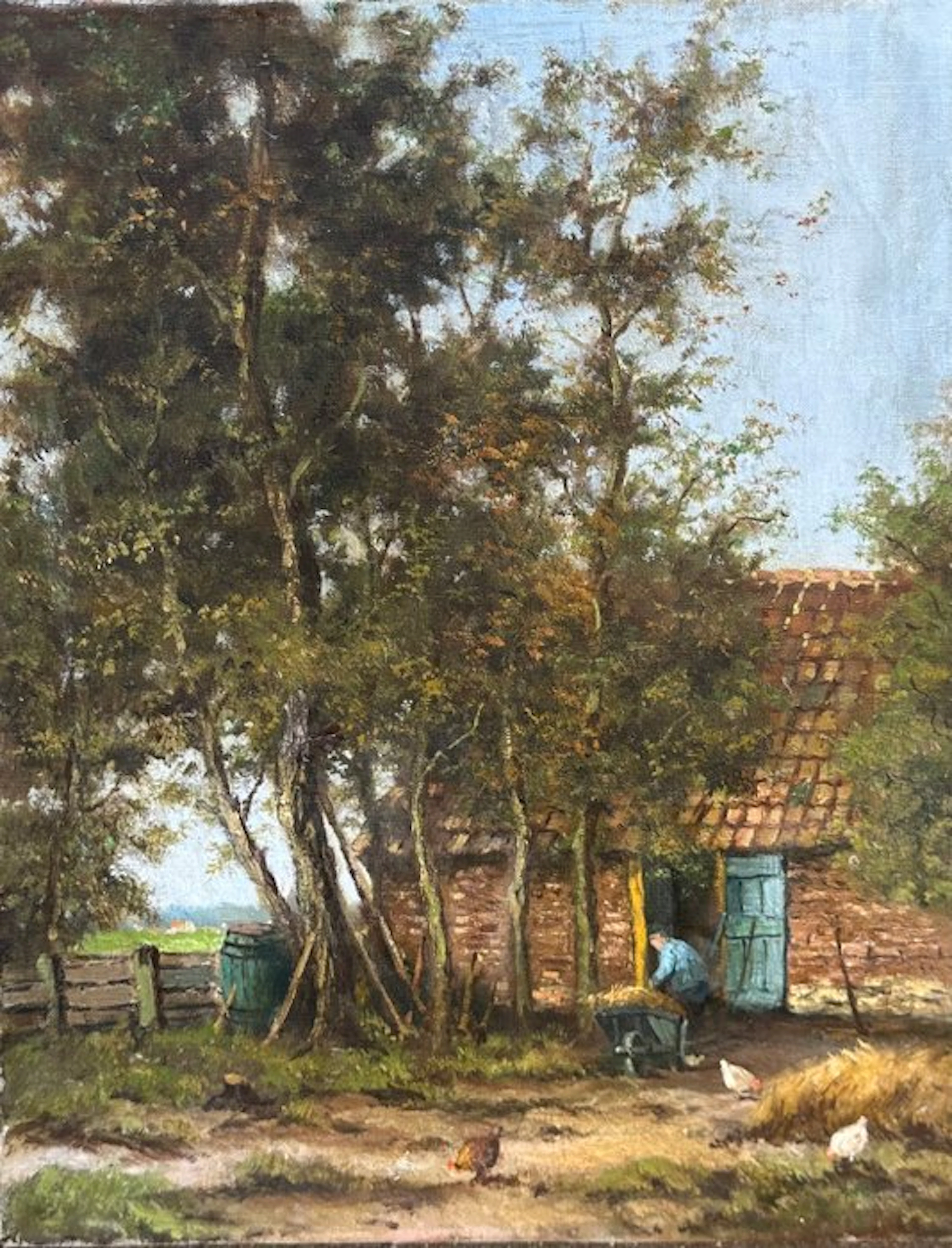 Dutch school (XX) - Werken bij de boerderij