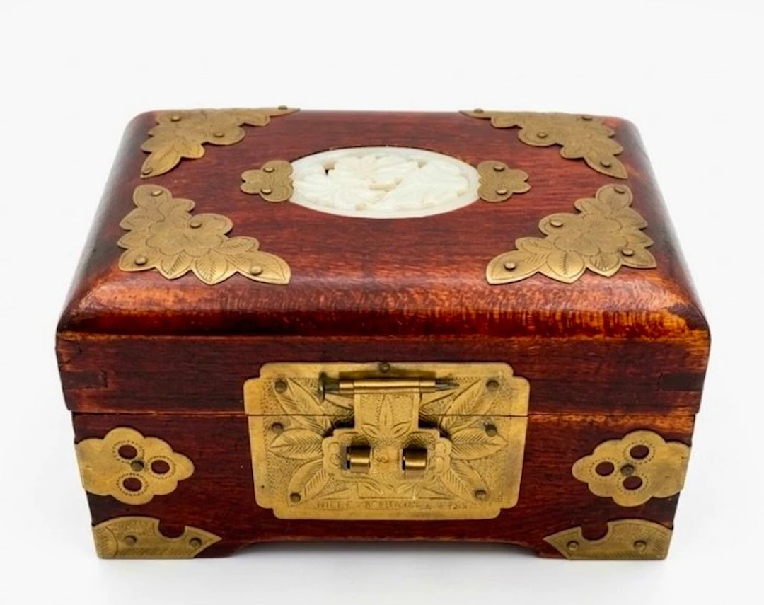 Vintage - Jewellery box - Kingwood - Mid-20th Century Storage Compartment